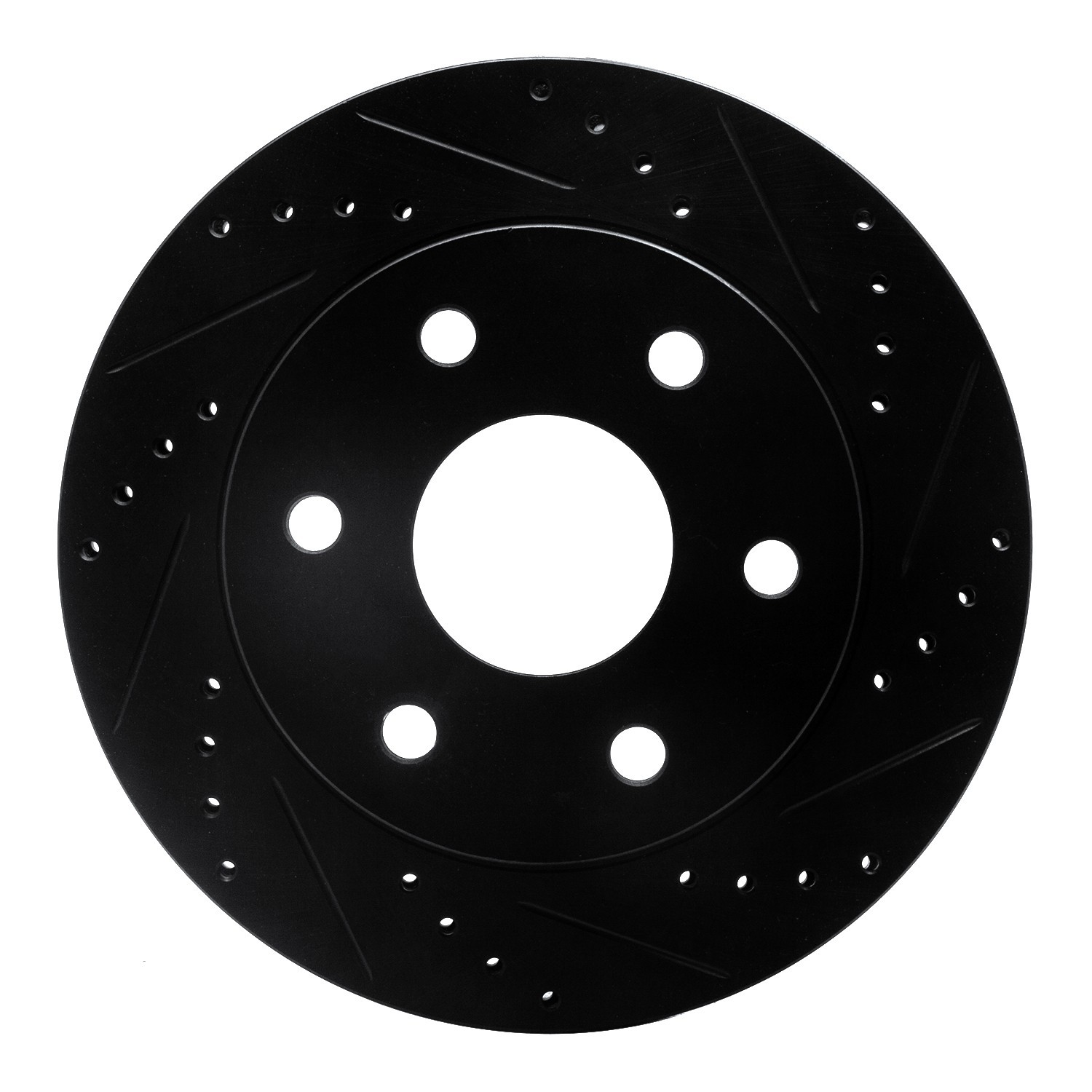 DYN 633-48036R DFC Brake Rotor - Drilled and Slotted - Black - Image 3