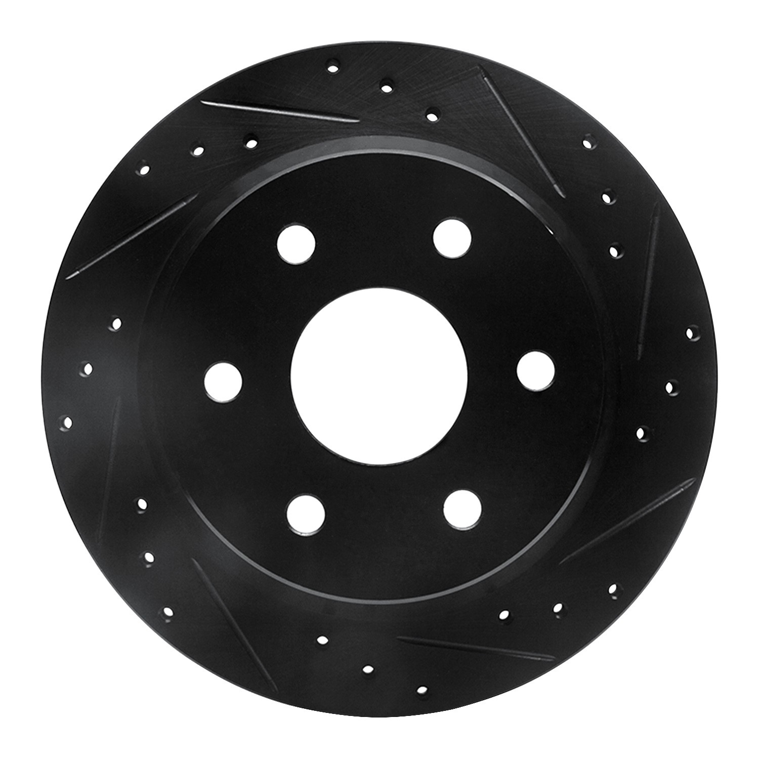 DYN 633-48037R DFC Brake Rotor - Drilled and Slotted - Black - Image 3
