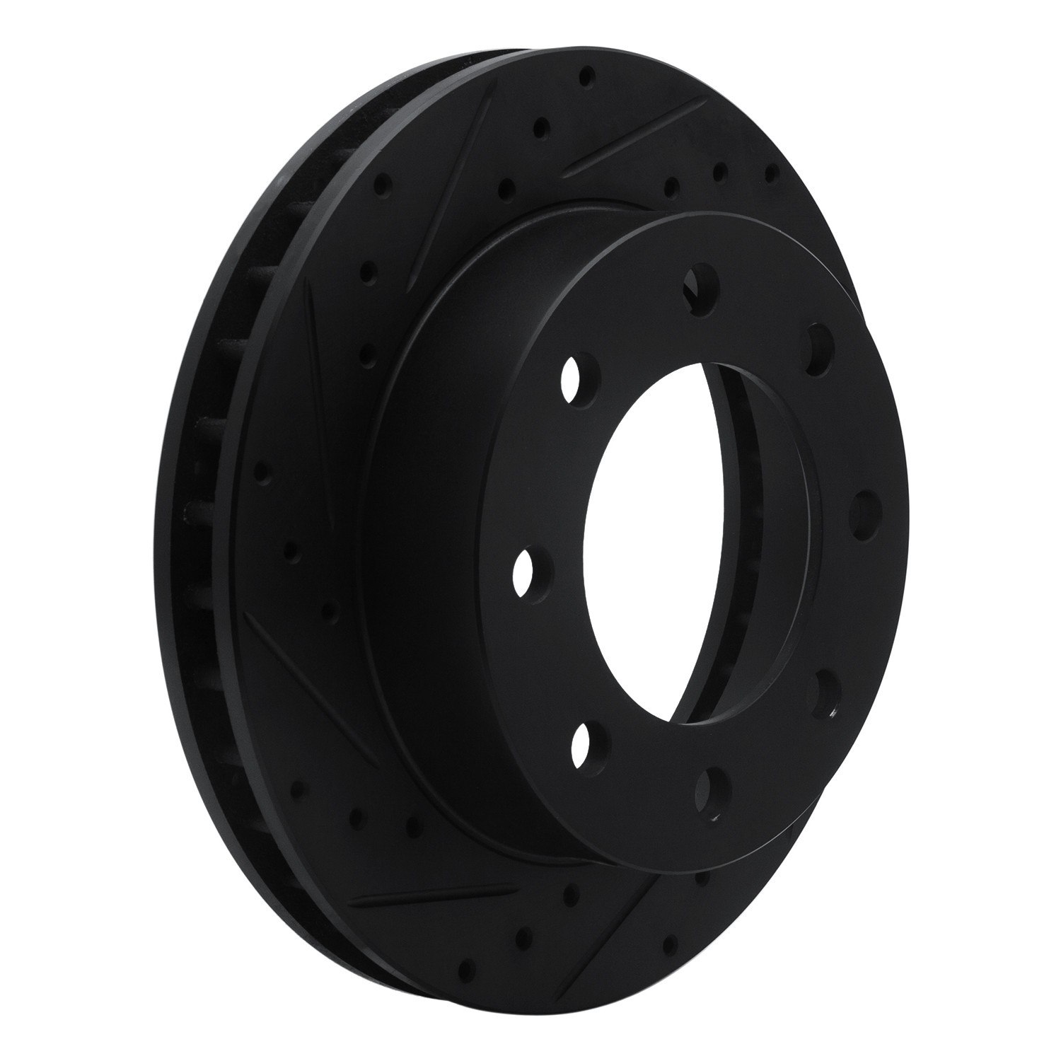DYN 633-48038L DFC Brake Rotor - Drilled and Slotted - Black