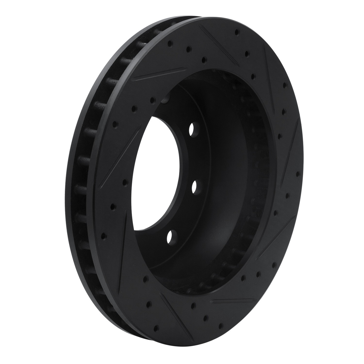 DYN 633-48038L DFC Brake Rotor - Drilled and Slotted - Black - Image 2