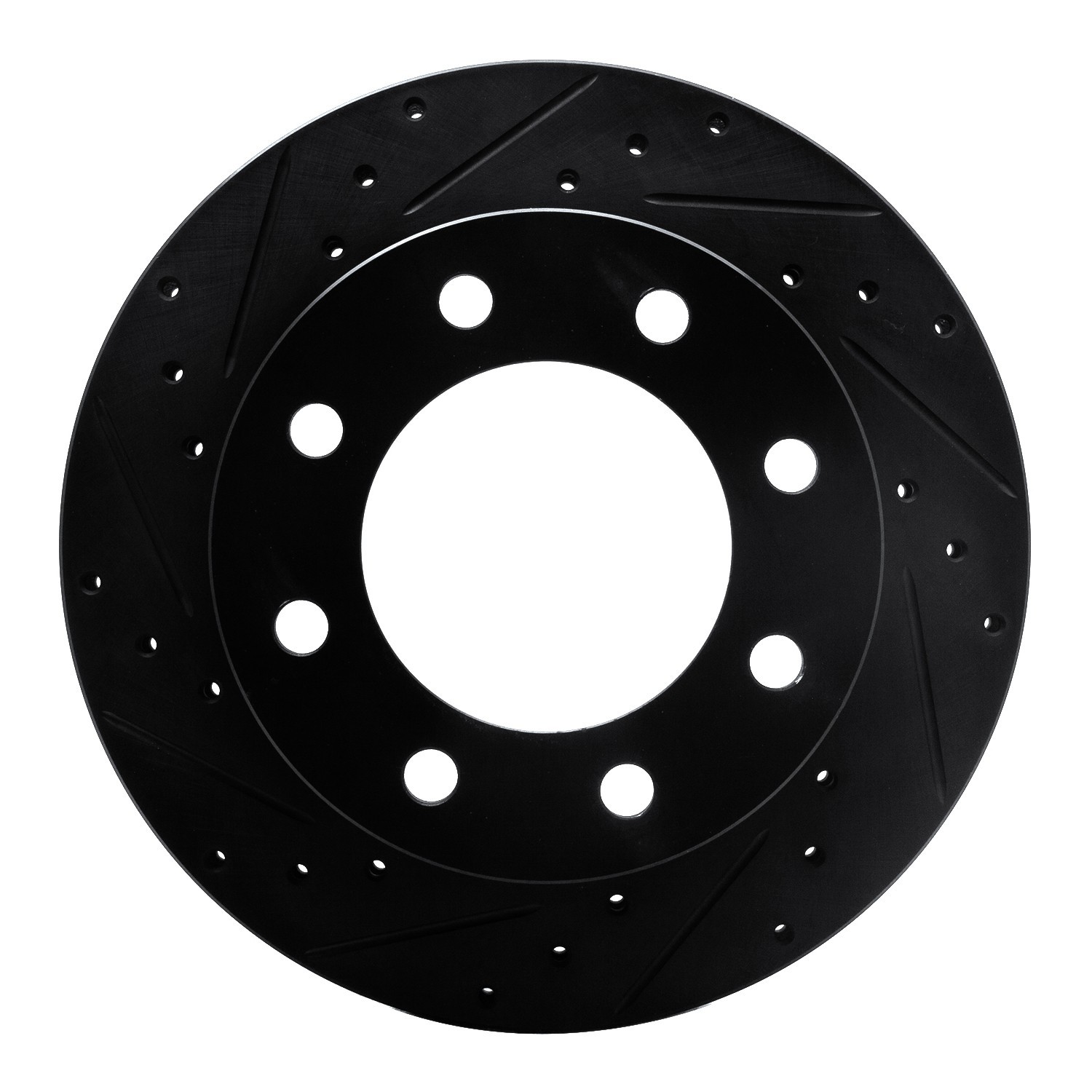 DYN 633-48038L DFC Brake Rotor - Drilled and Slotted - Black - Image 3