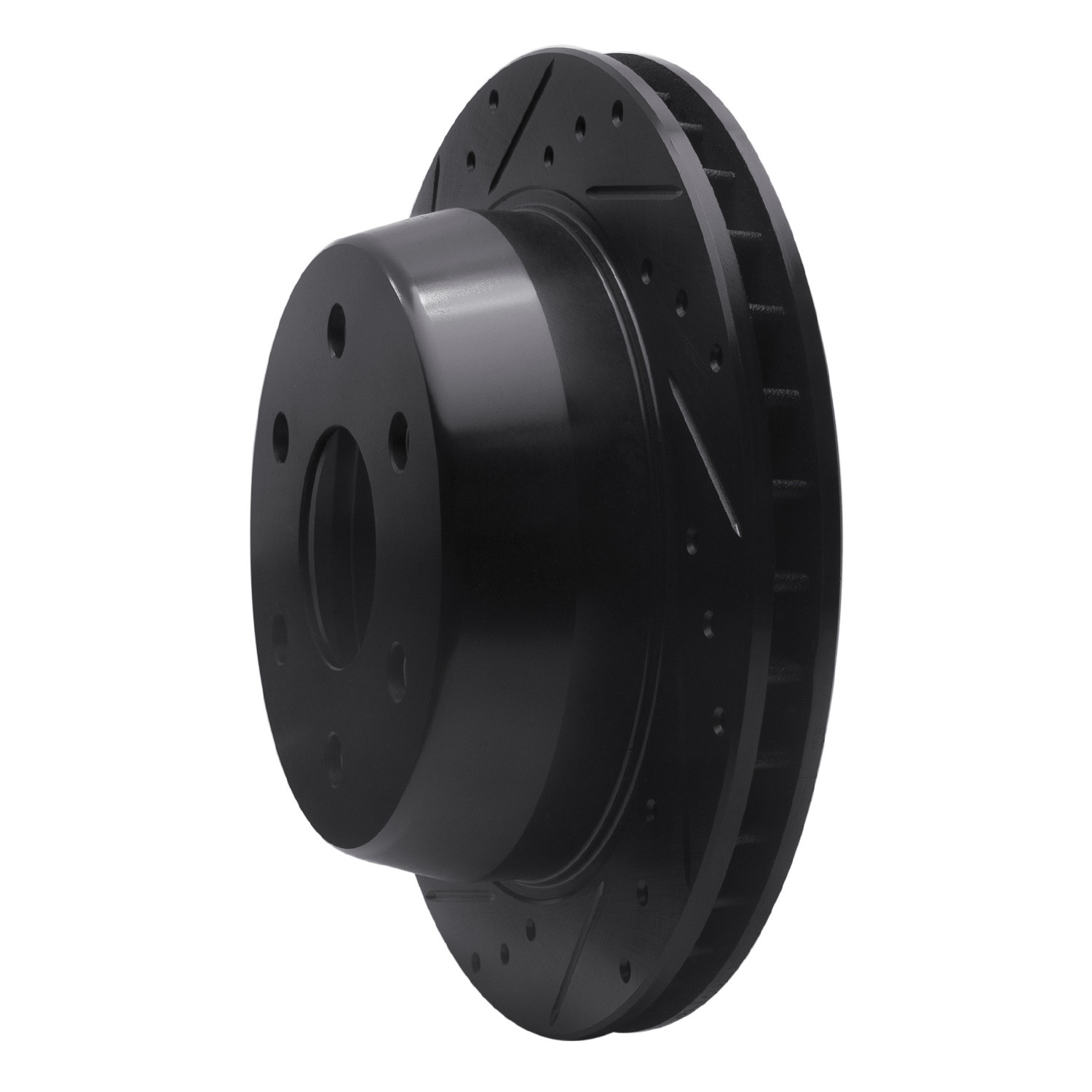 DYN 633-48041L DFC Brake Rotor - Drilled and Slotted - Black