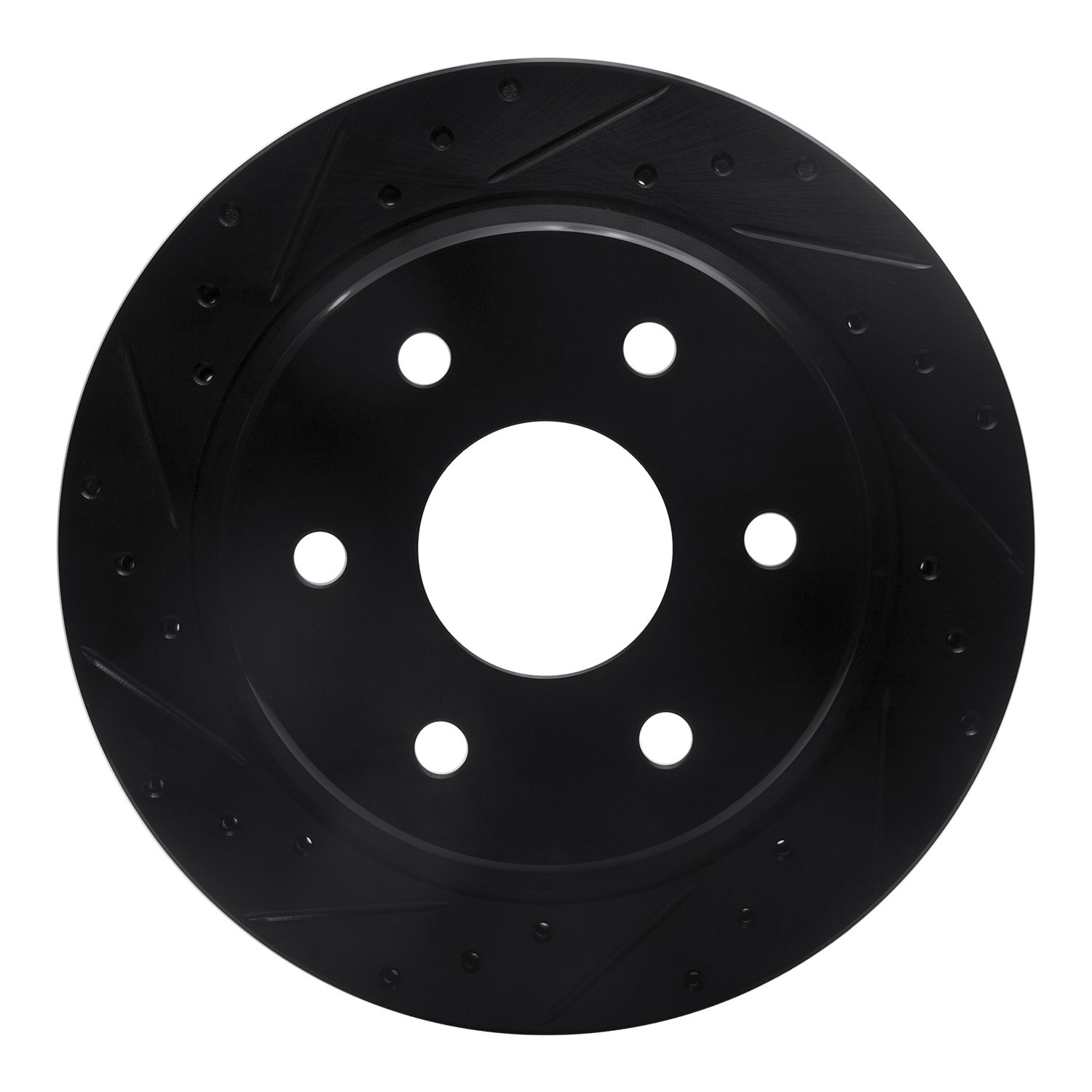 DYN 633-48041L DFC Brake Rotor - Drilled and Slotted - Black - Image 3