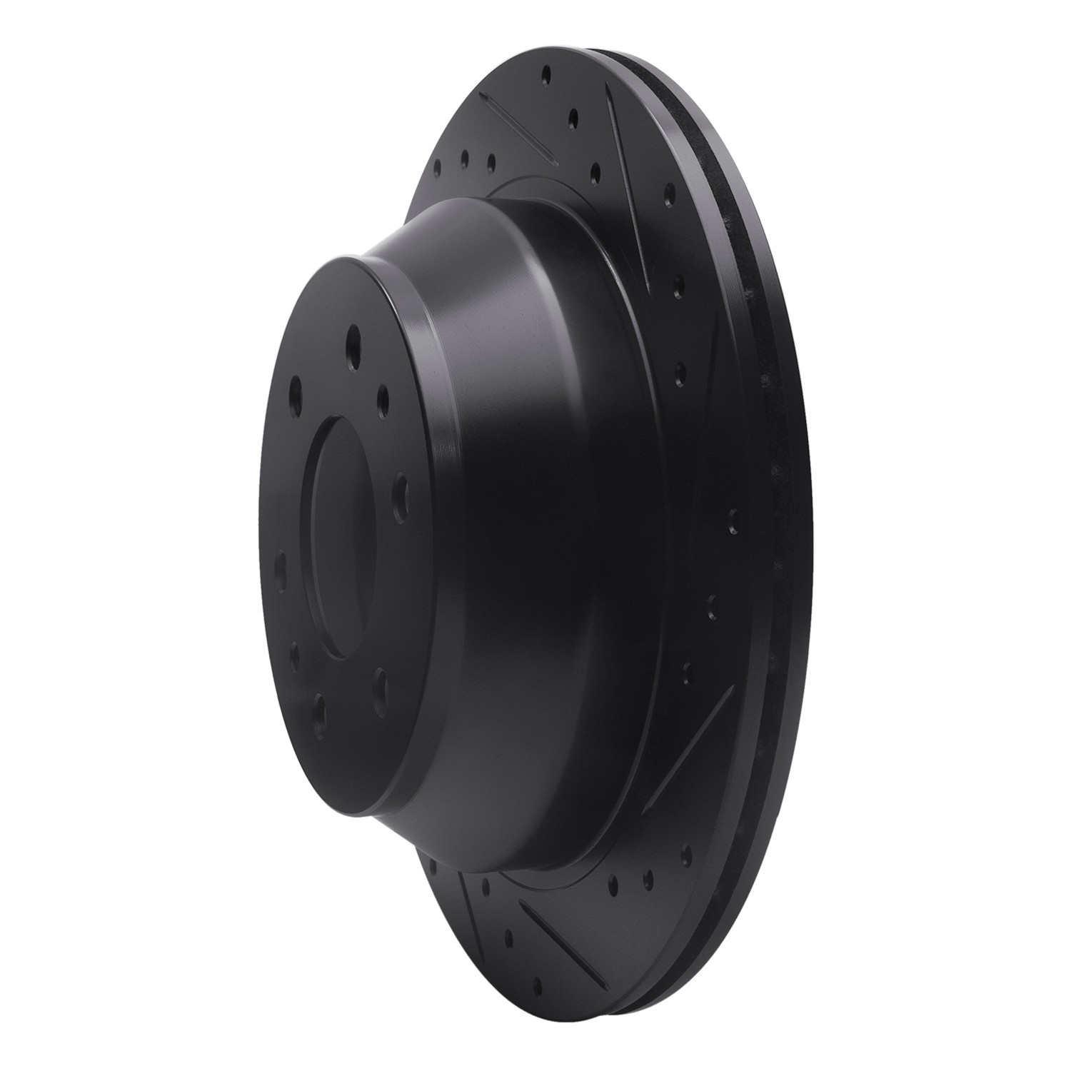 DYN 633-48045R DFC Brake Rotor - Drilled and Slotted - Black