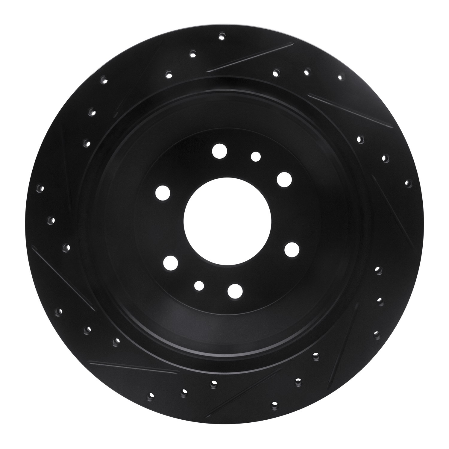 DYN 633-48045R DFC Brake Rotor - Drilled and Slotted - Black - Image 2