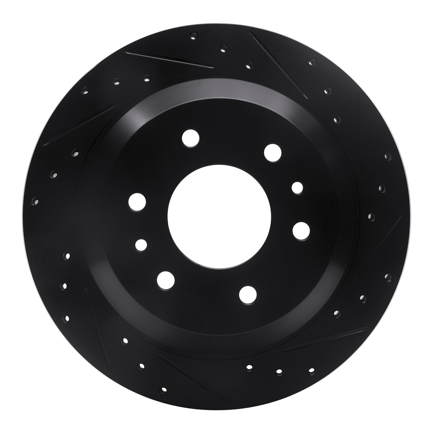 DYN 633-48045R DFC Brake Rotor - Drilled and Slotted - Black - Image 3