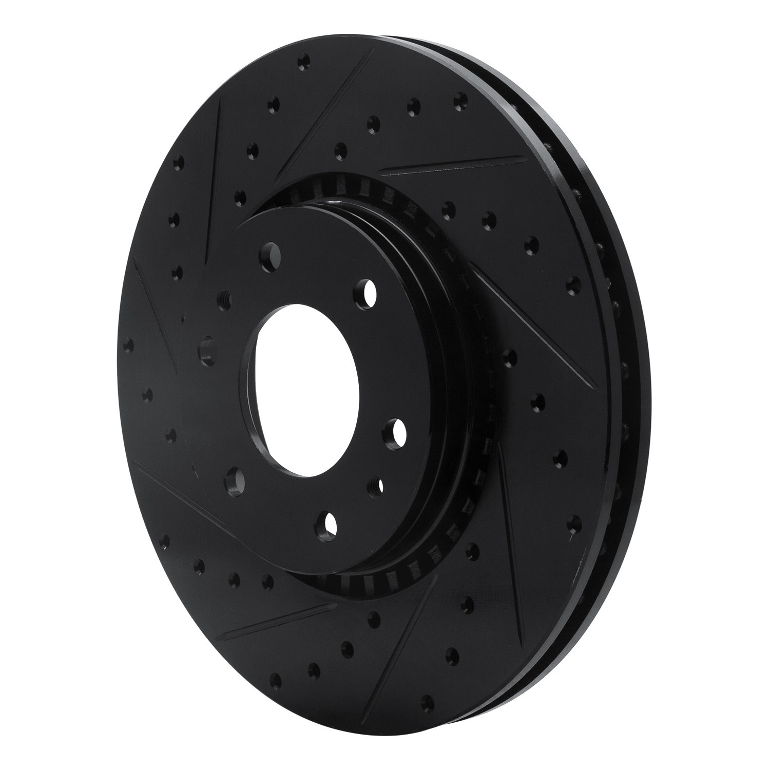 DYN 633-48046L DFC Brake Rotor - Drilled and Slotted - Black