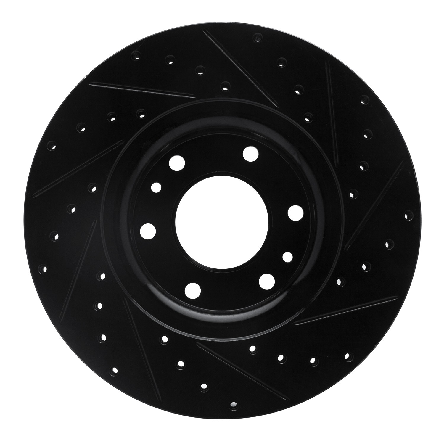 DYN 633-48046L DFC Brake Rotor - Drilled and Slotted - Black - Image 2
