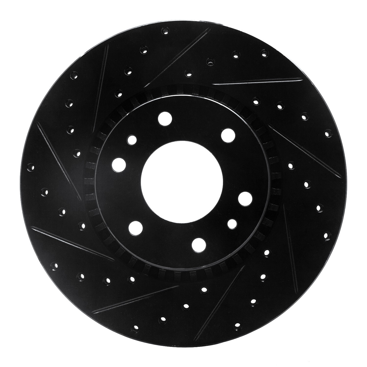 DYN 633-48046L DFC Brake Rotor - Drilled and Slotted - Black - Image 3