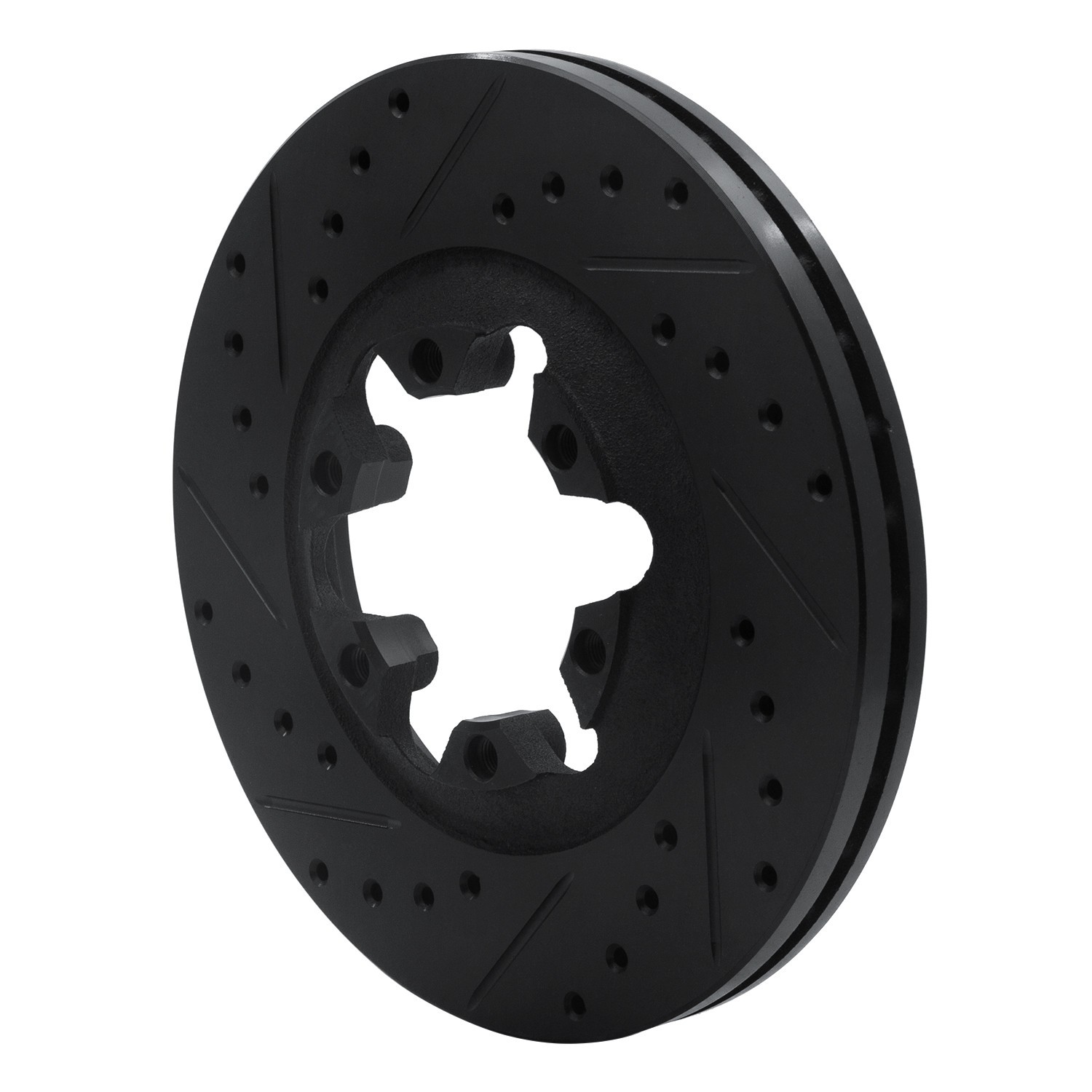 DYN 633-48049L DFC Brake Rotor - Drilled and Slotted - Black