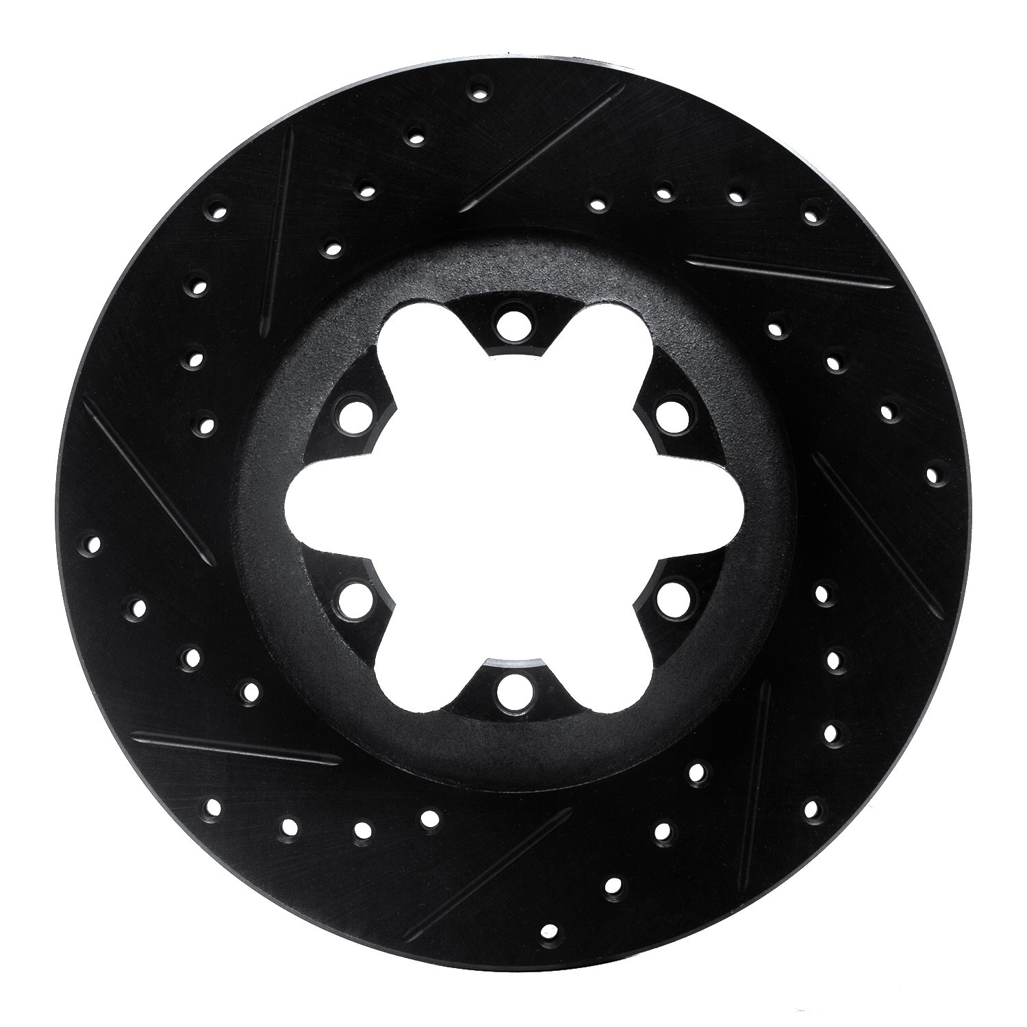 DYN 633-48049L DFC Brake Rotor - Drilled and Slotted - Black - Image 3
