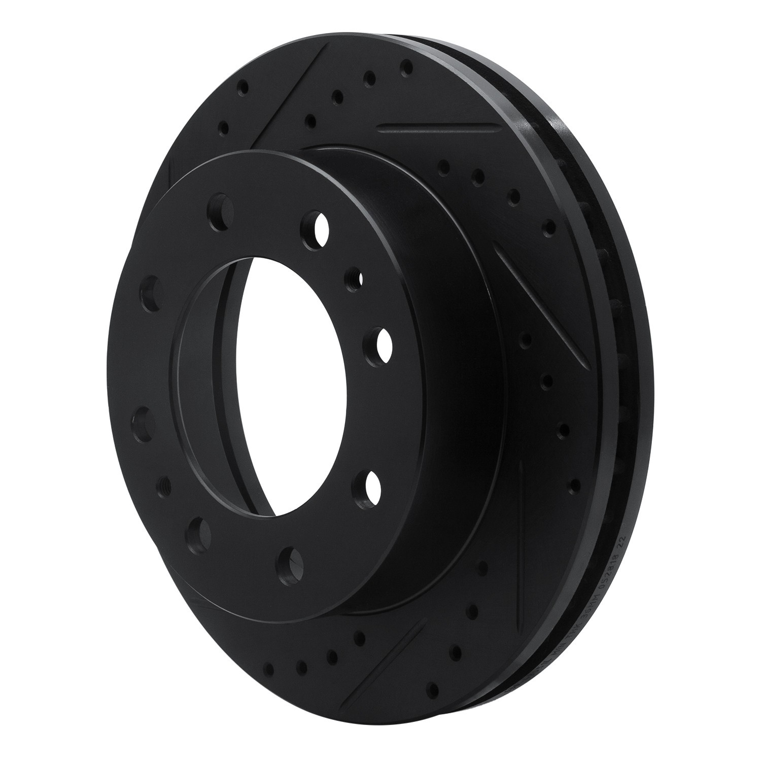 DYN 633-48051L DFC Brake Rotor - Drilled and Slotted - Black