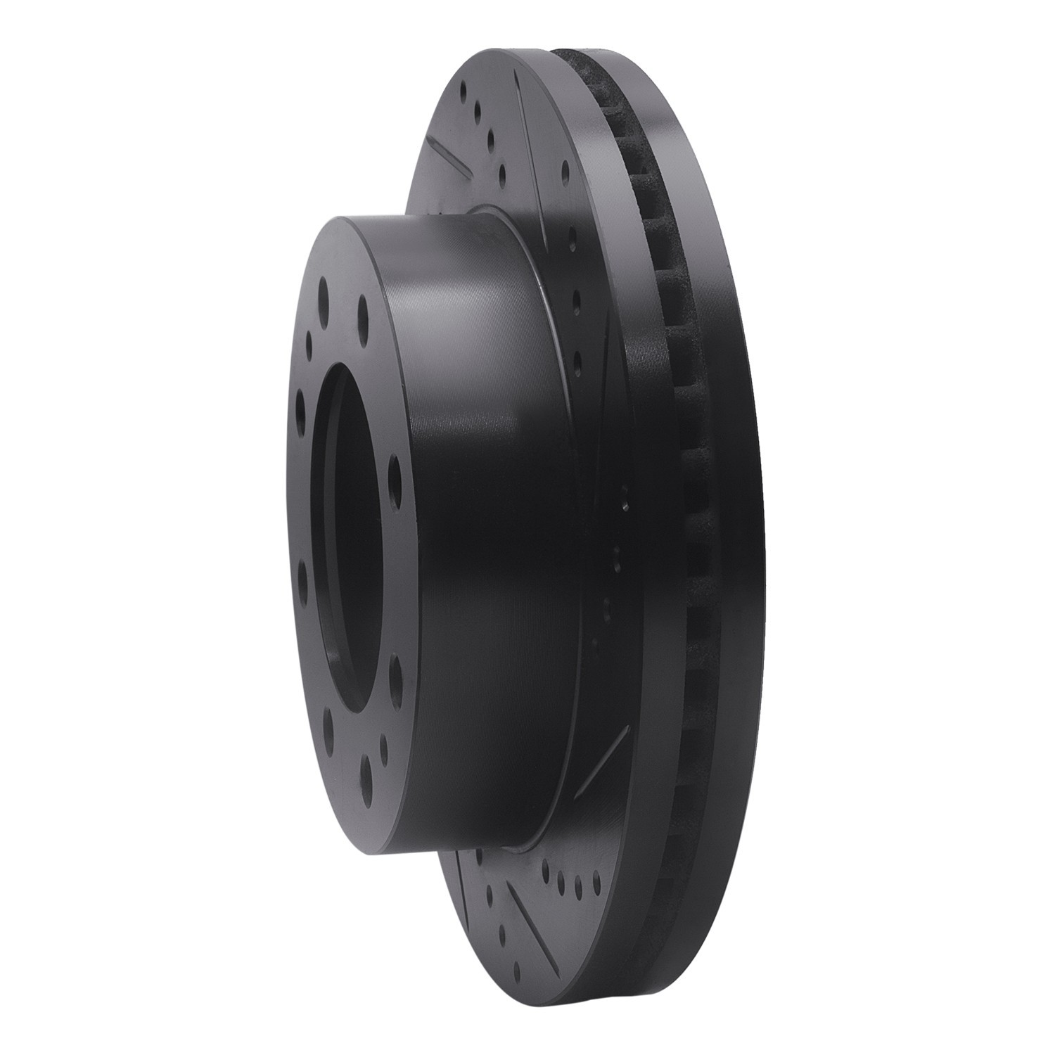 DYN 633-48051R DFC Brake Rotor - Drilled and Slotted - Black