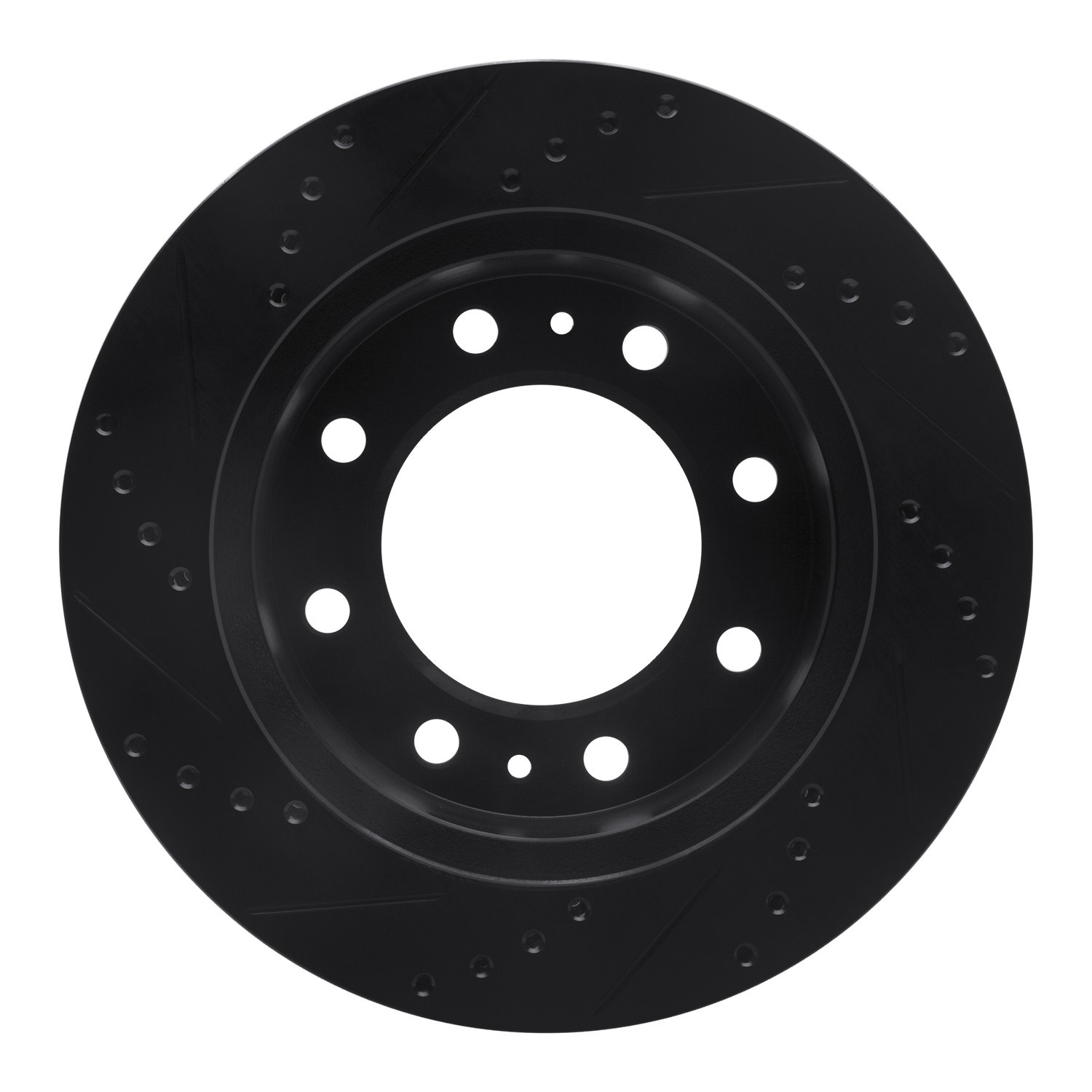DYN 633-48051R DFC Brake Rotor - Drilled and Slotted - Black - Image 2