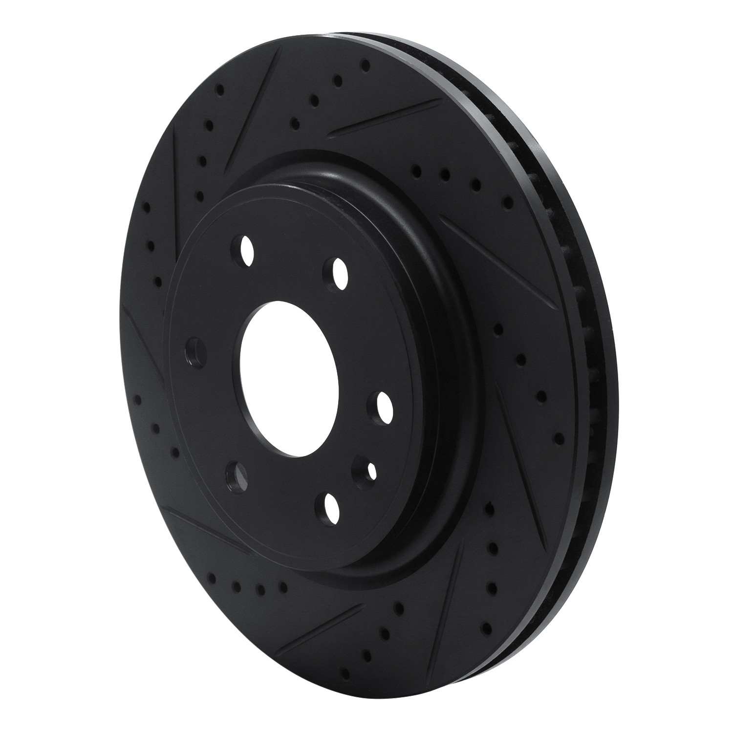DYN 633-48054L DFC Brake Rotor - Drilled and Slotted - Black