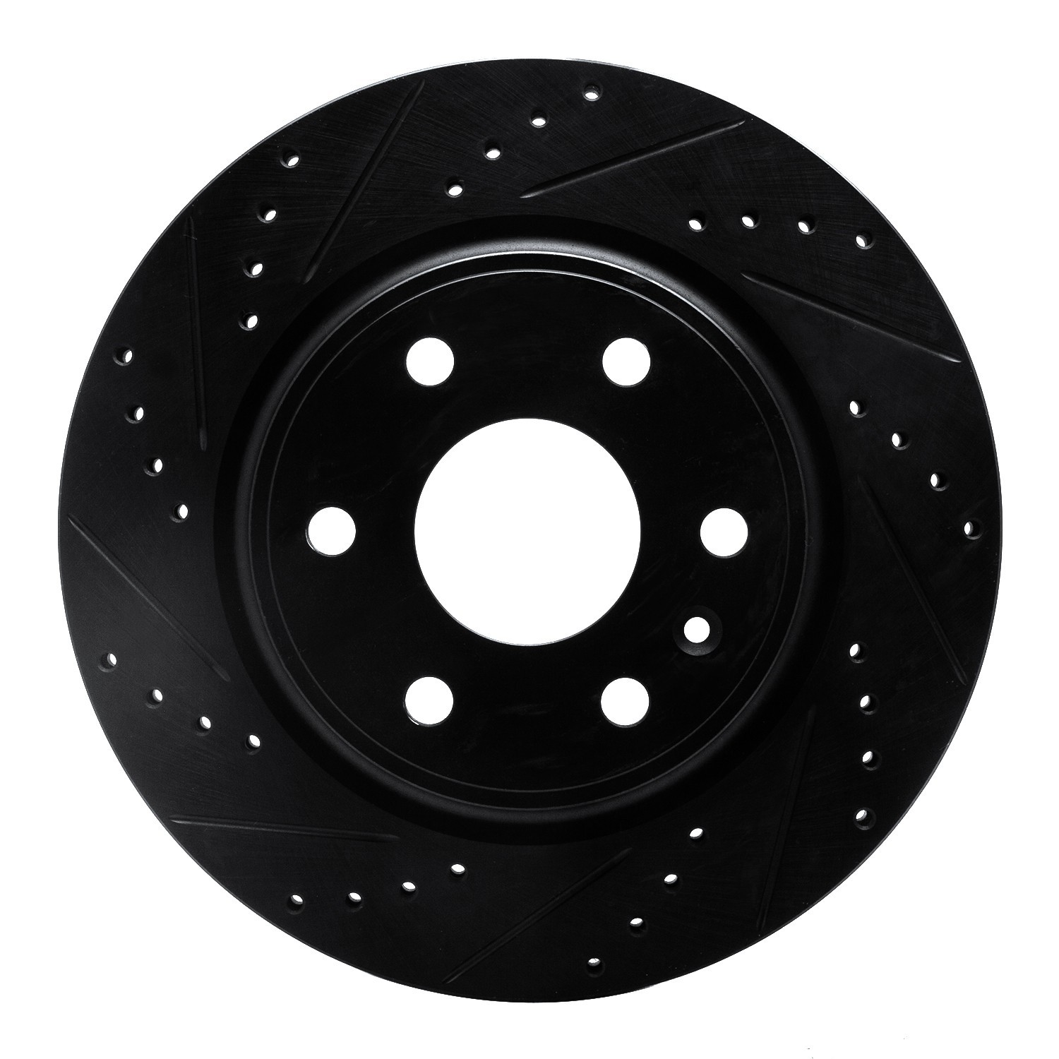 DYN 633-48054L DFC Brake Rotor - Drilled and Slotted - Black - Image 3