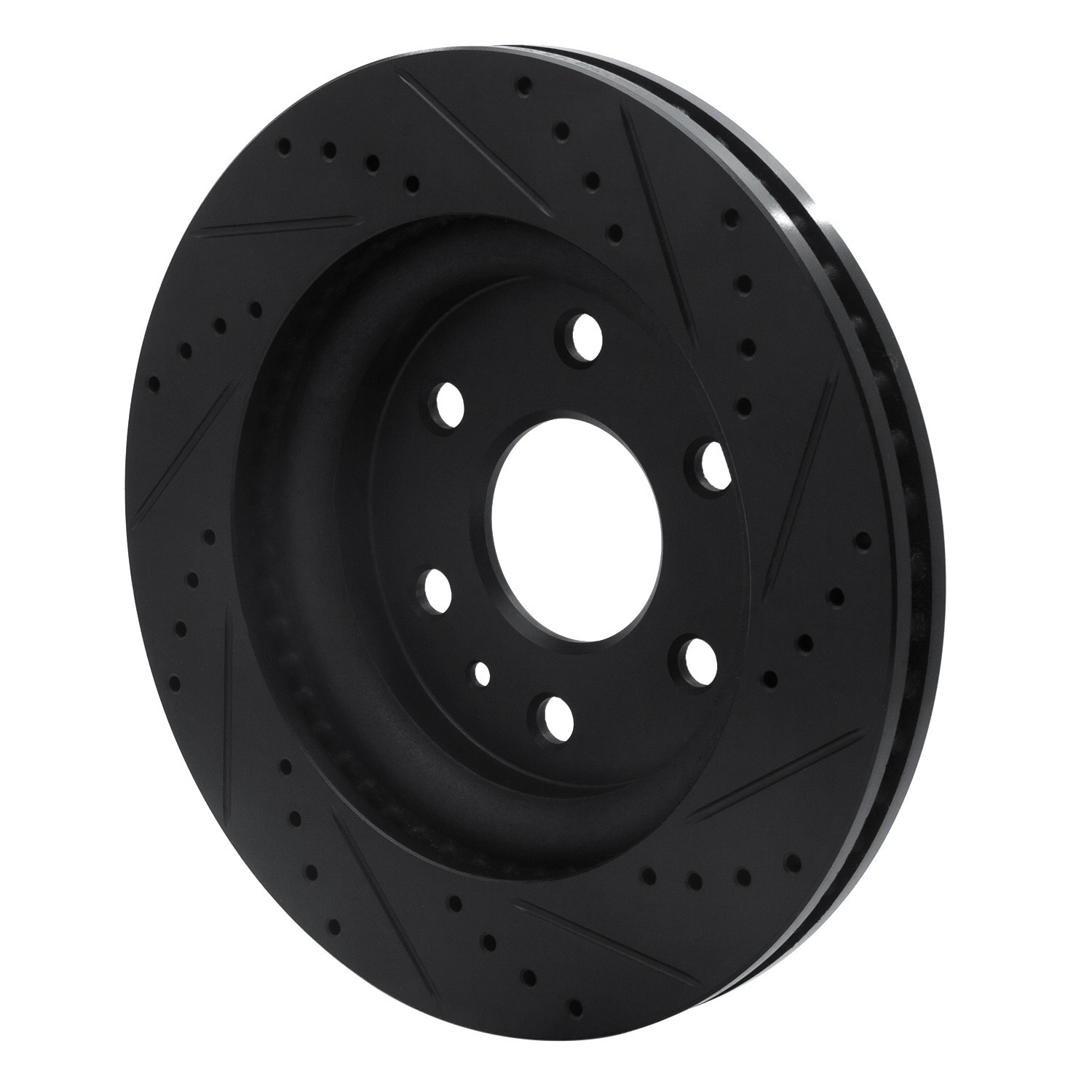 DYN 633-48054L DFC Brake Rotor - Drilled and Slotted - Black - Image 5