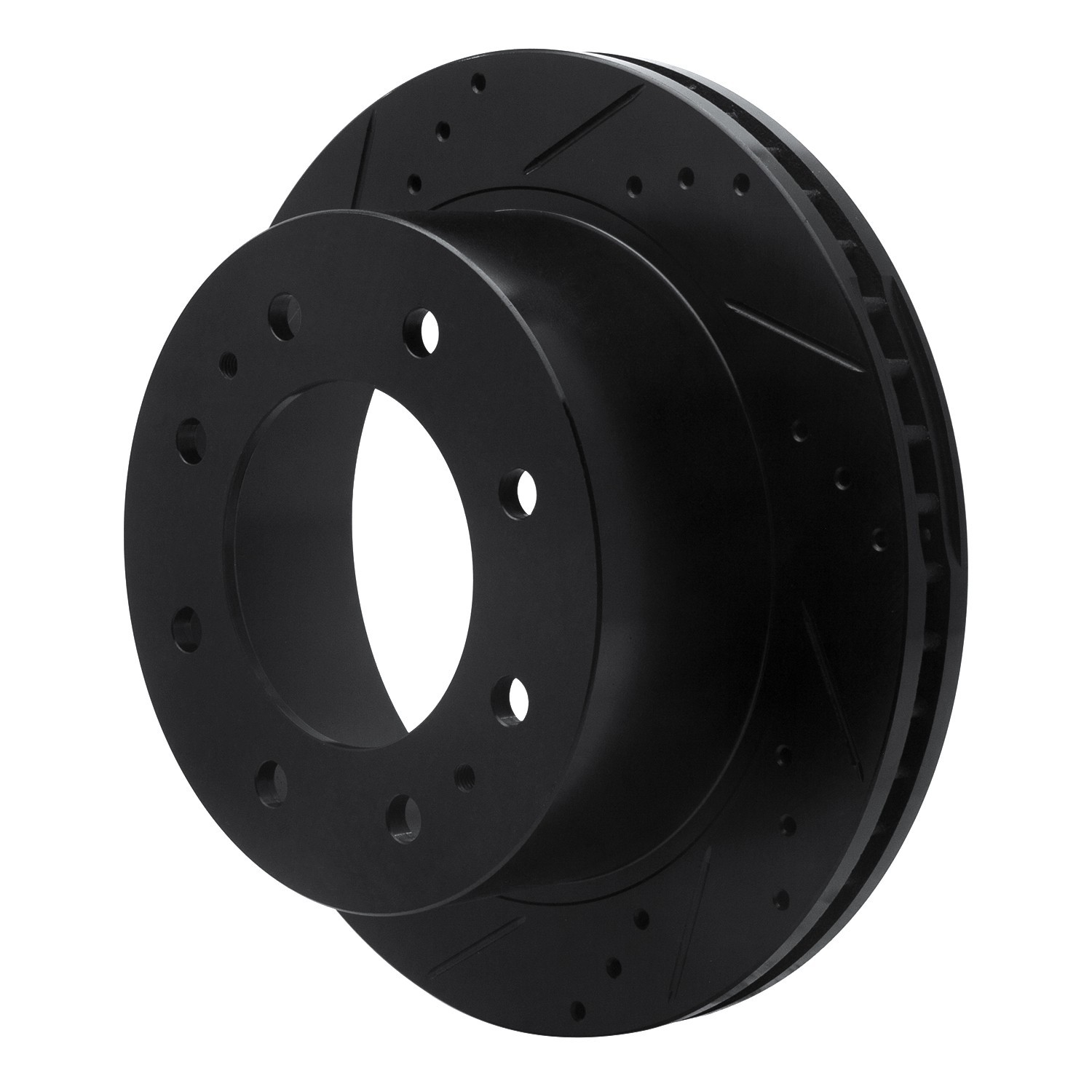 DYN 633-48061L DFC Brake Rotor - Drilled and Slotted - Black