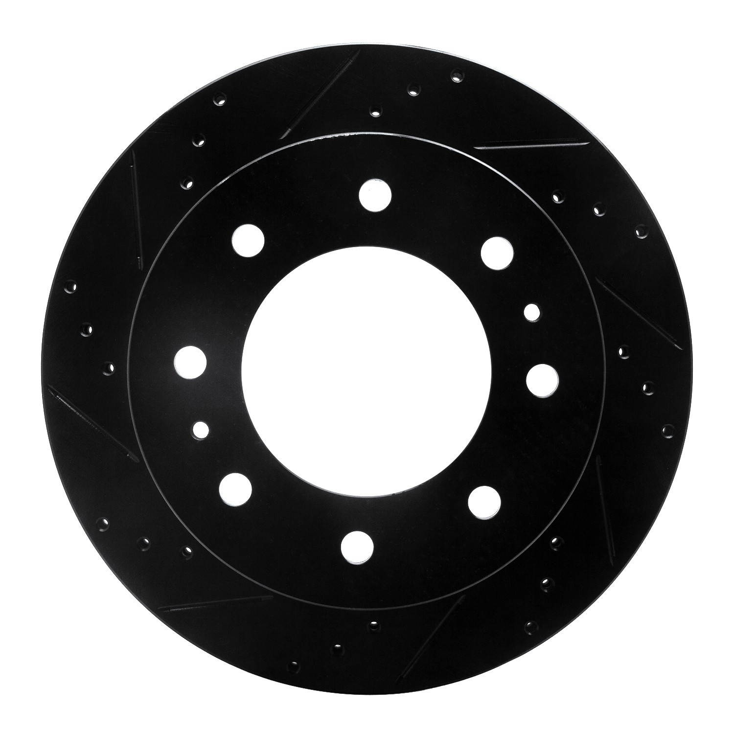 DYN 633-48061L DFC Brake Rotor - Drilled and Slotted - Black - Image 3