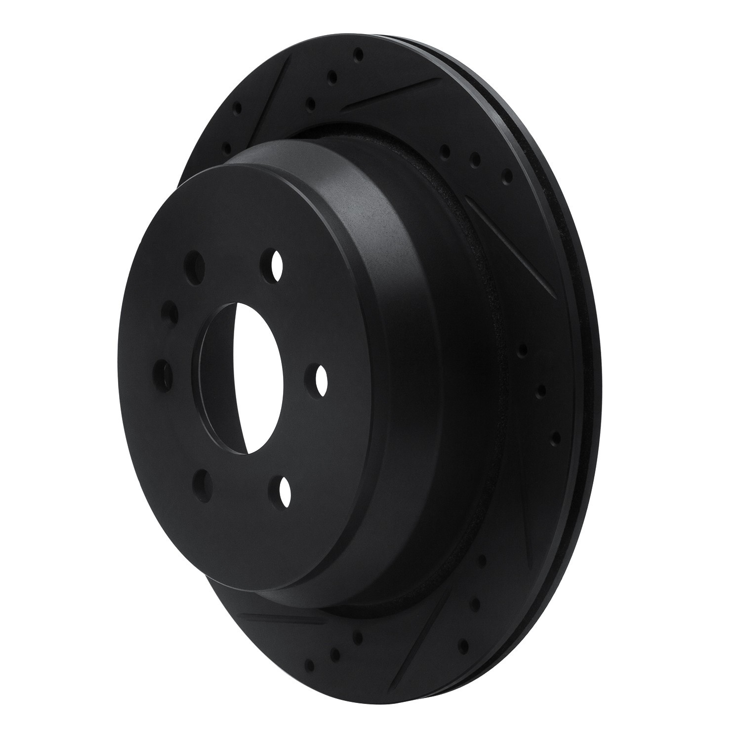 DYN 633-48063L DFC Brake Rotor - Drilled and Slotted - Black