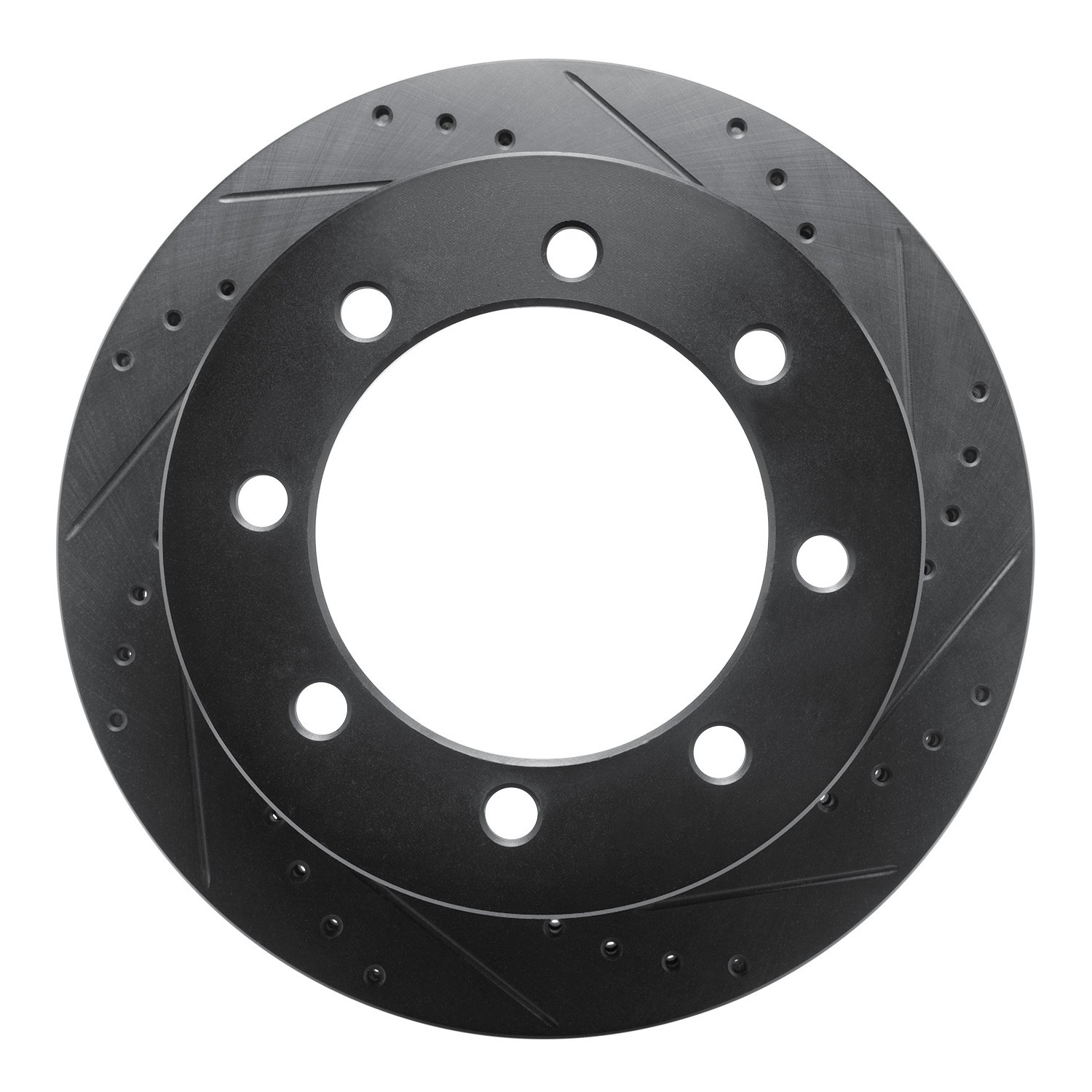 DYN 633-48092R DFC Brake Rotor - Drilled and Slotted - Black