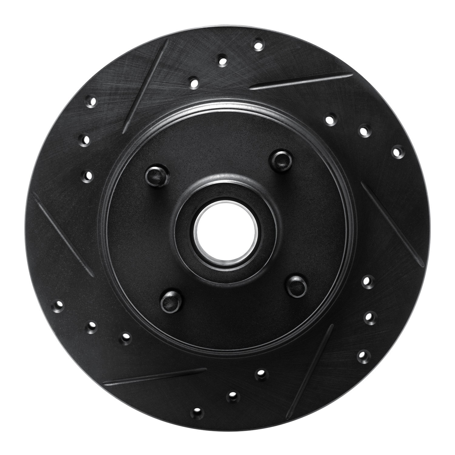 DYN 633-52001L DFC Brake Rotor - Drilled and Slotted - Black