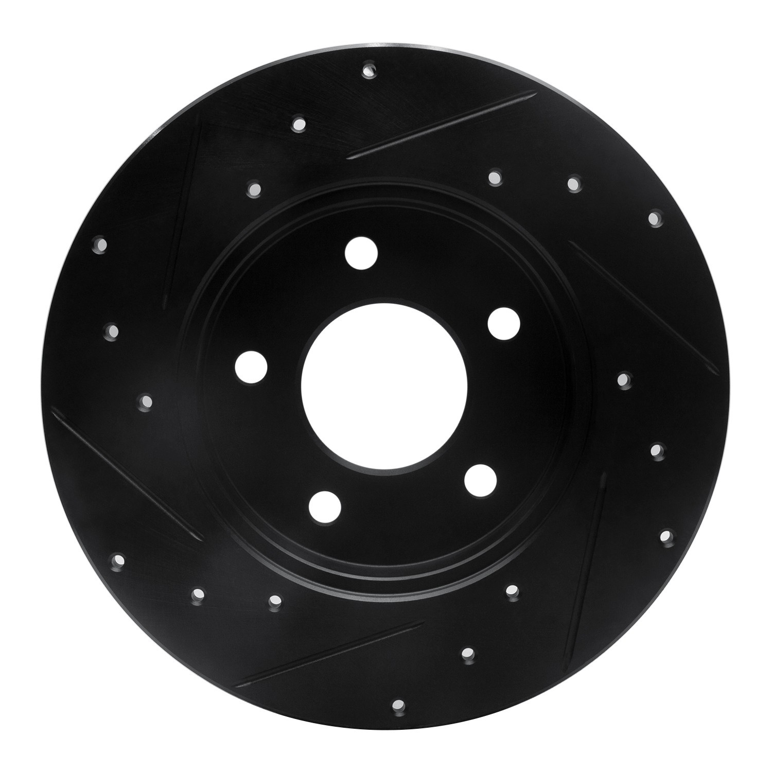DYN 633-52010R DFC Brake Rotor - Drilled and Slotted - Black - Image 2