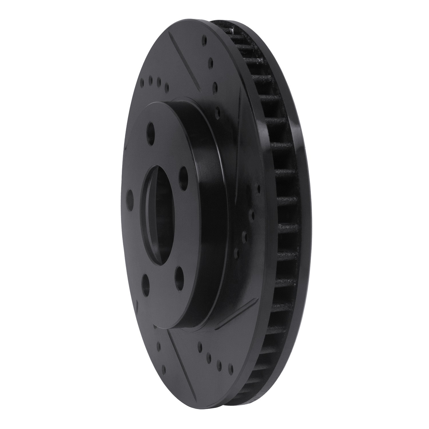 DYN 633-52011R DFC Brake Rotor - Drilled and Slotted - Black - Image 2