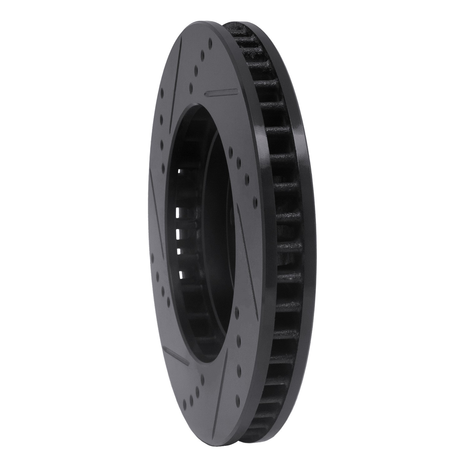 DYN 633-52011R DFC Brake Rotor - Drilled and Slotted - Black