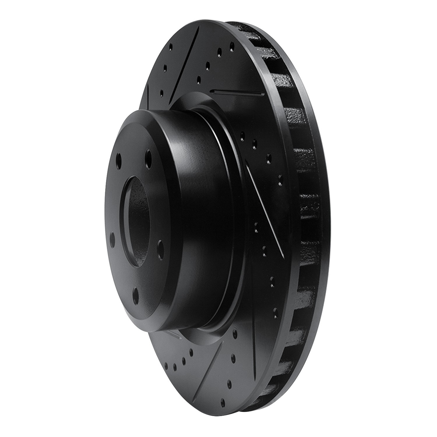 DYN 633-52016L DFC Brake Rotor - Drilled and Slotted - Black