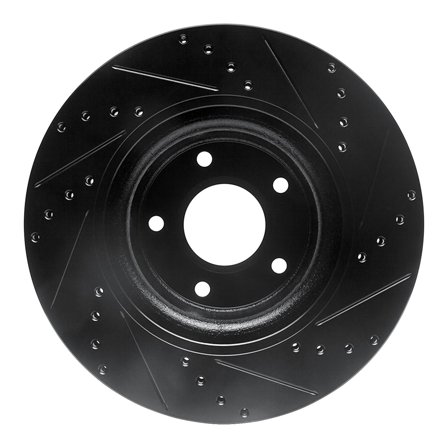 DYN 633-52016L DFC Brake Rotor - Drilled and Slotted - Black - Image 2