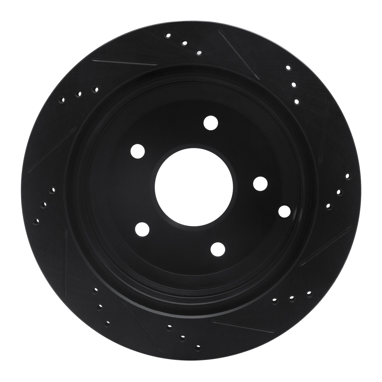 DYN 633-52017L DFC Brake Rotor - Drilled and Slotted - Black - Image 2