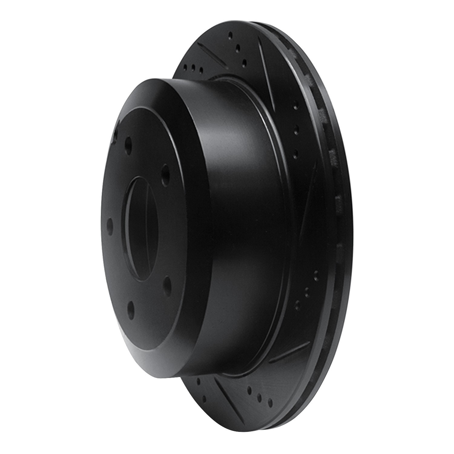 DYN 633-52017R DFC Brake Rotor - Drilled and Slotted - Black