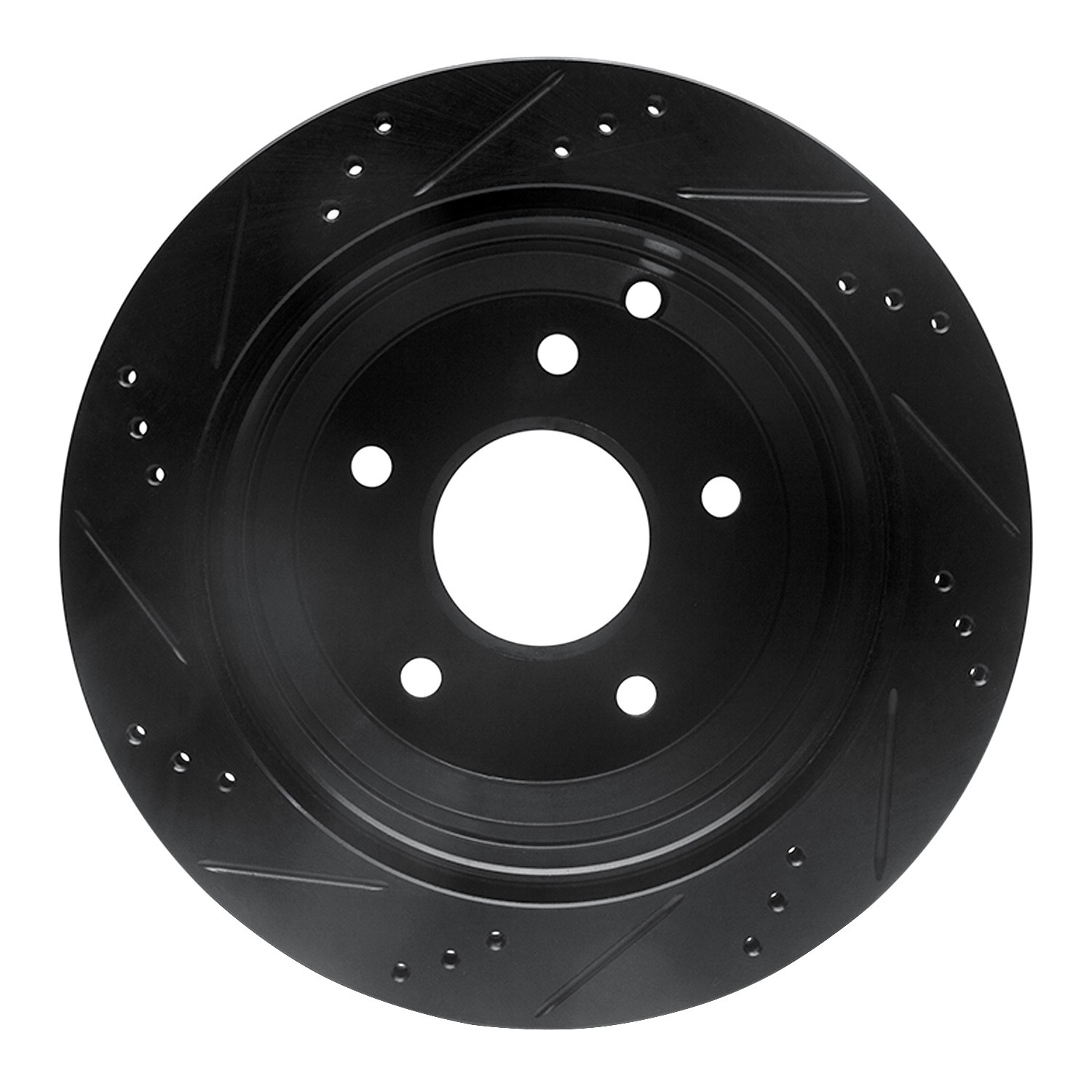 DYN 633-52017R DFC Brake Rotor - Drilled and Slotted - Black - Image 2