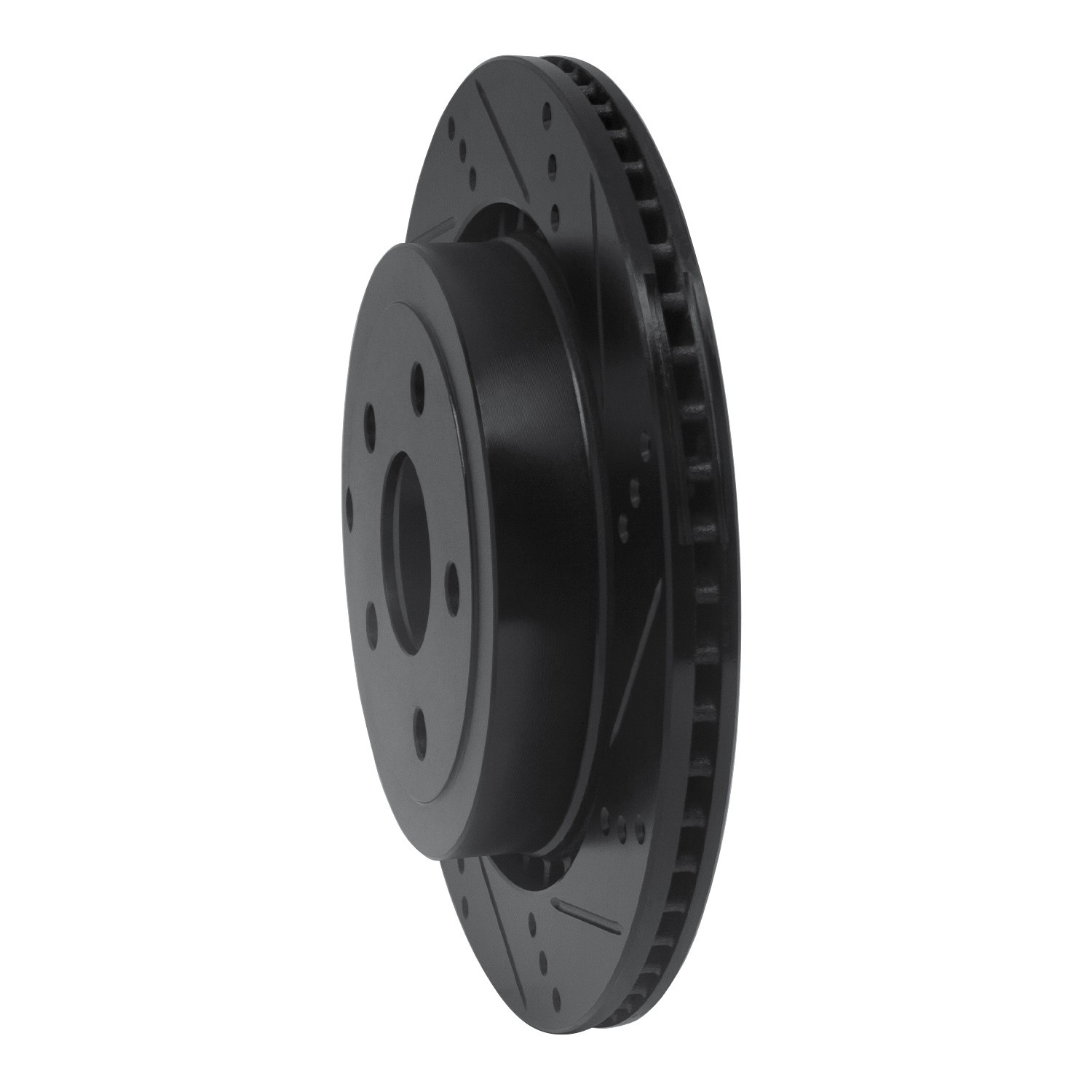 DYN 633-52022R DFC Brake Rotor - Drilled and Slotted - Black