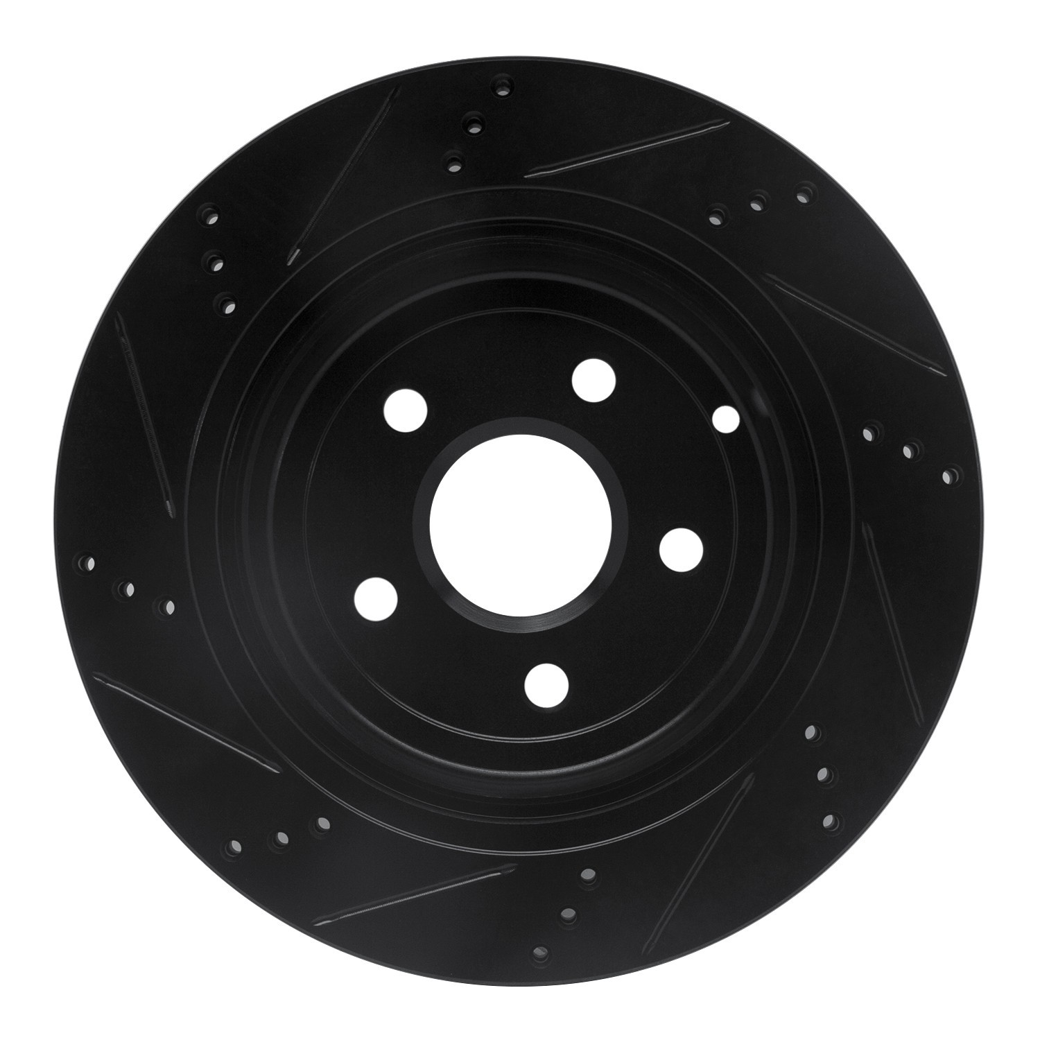 DYN 633-52022R DFC Brake Rotor - Drilled and Slotted - Black - Image 2