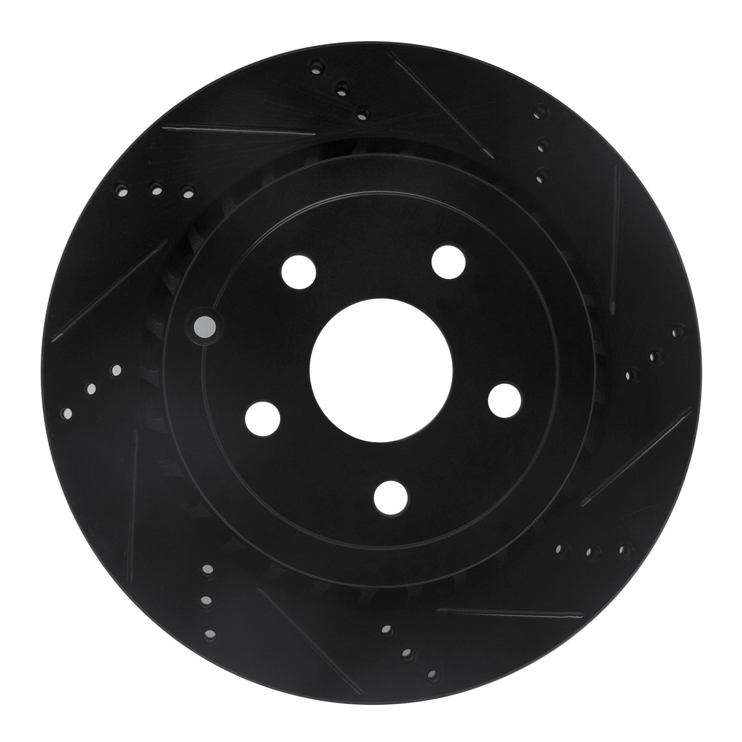 DYN 633-52022R DFC Brake Rotor - Drilled and Slotted - Black - Image 3