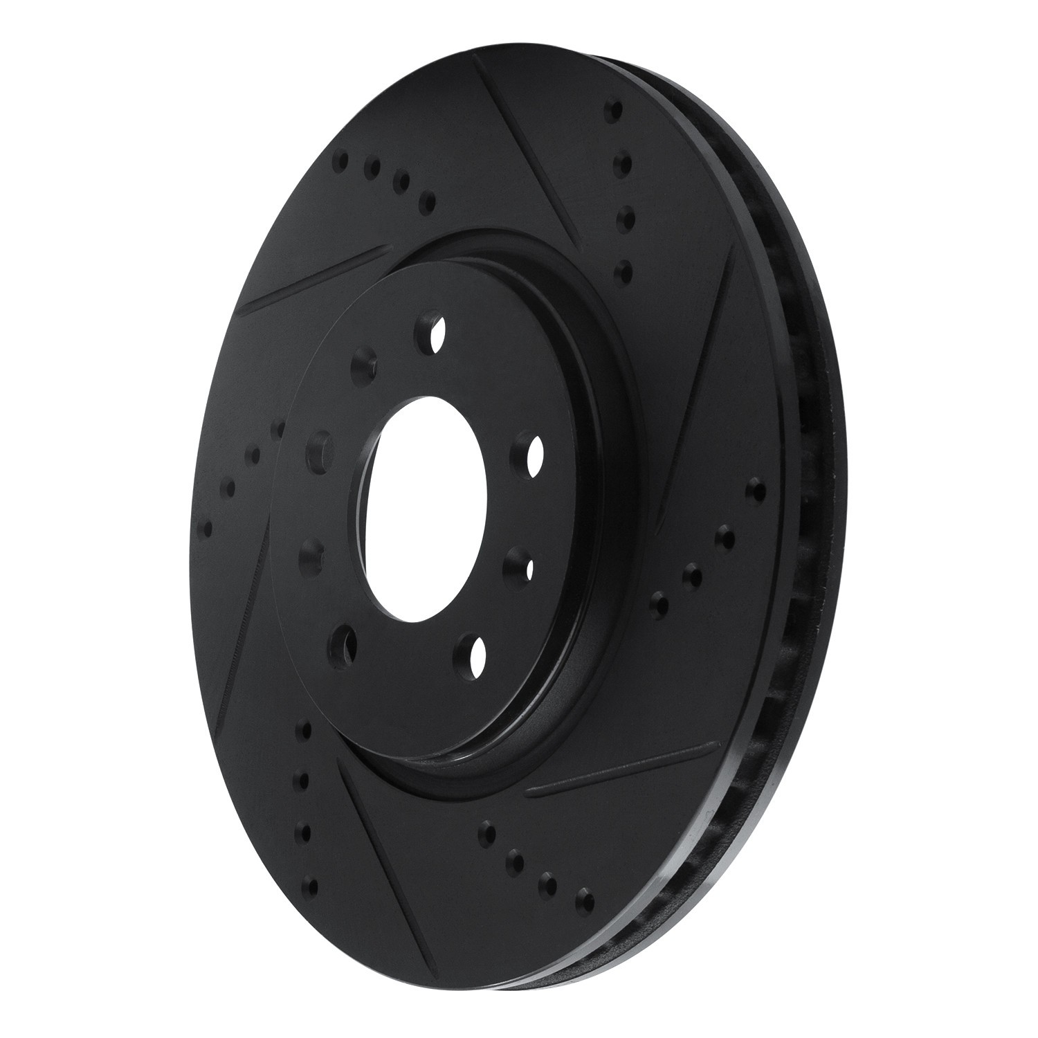 DYN 633-53005R DFC Brake Rotor - Drilled and Slotted - Black