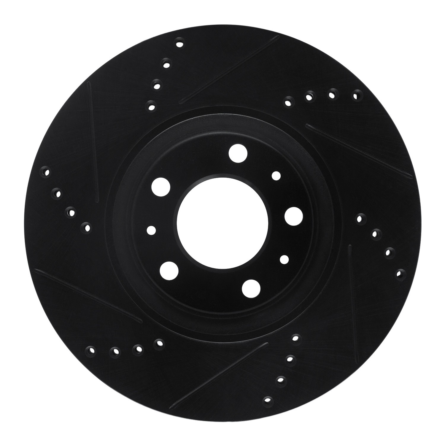 DYN 633-53005R DFC Brake Rotor - Drilled and Slotted - Black - Image 2