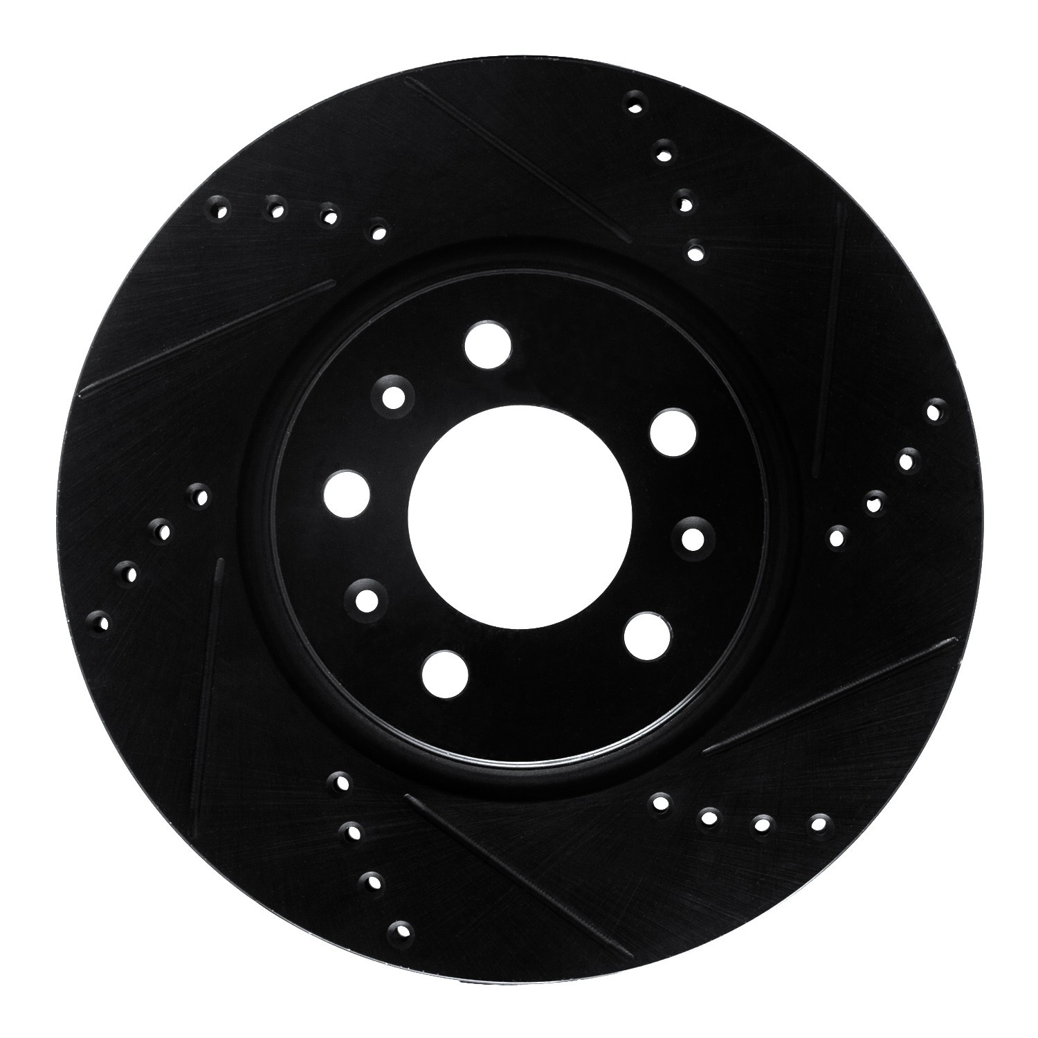 DYN 633-53005R DFC Brake Rotor - Drilled and Slotted - Black - Image 3