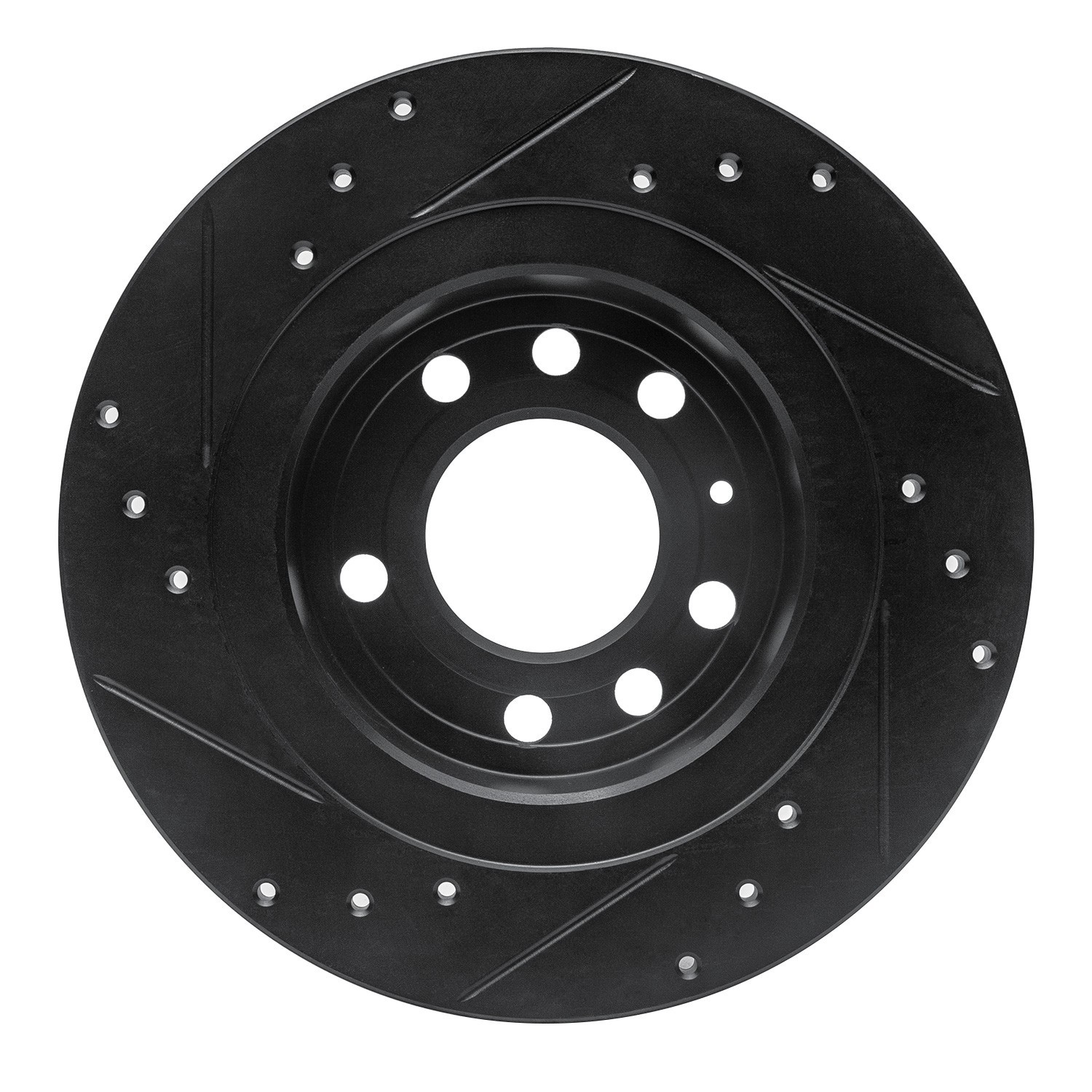 DYN 633-53006R DFC Brake Rotor - Drilled and Slotted - Black - Image 2