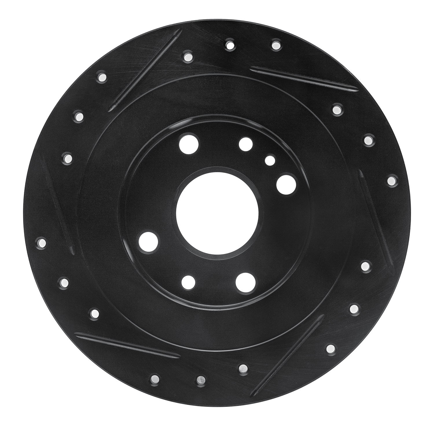 DYN 633-54003R DFC Brake Rotor - Drilled and Slotted - Black - Image 2