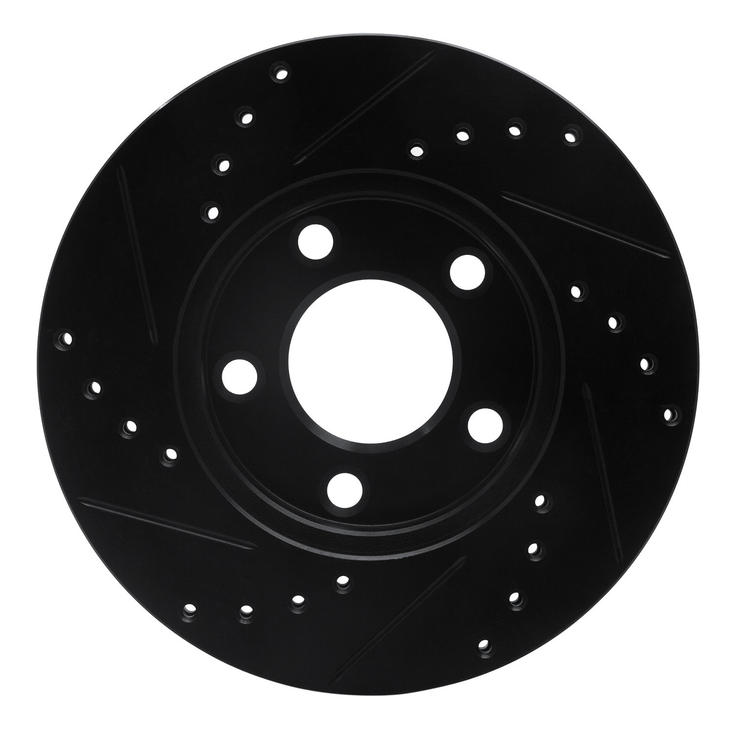 DYN 633-54033R DFC Brake Rotor - Drilled and Slotted - Black - Image 2