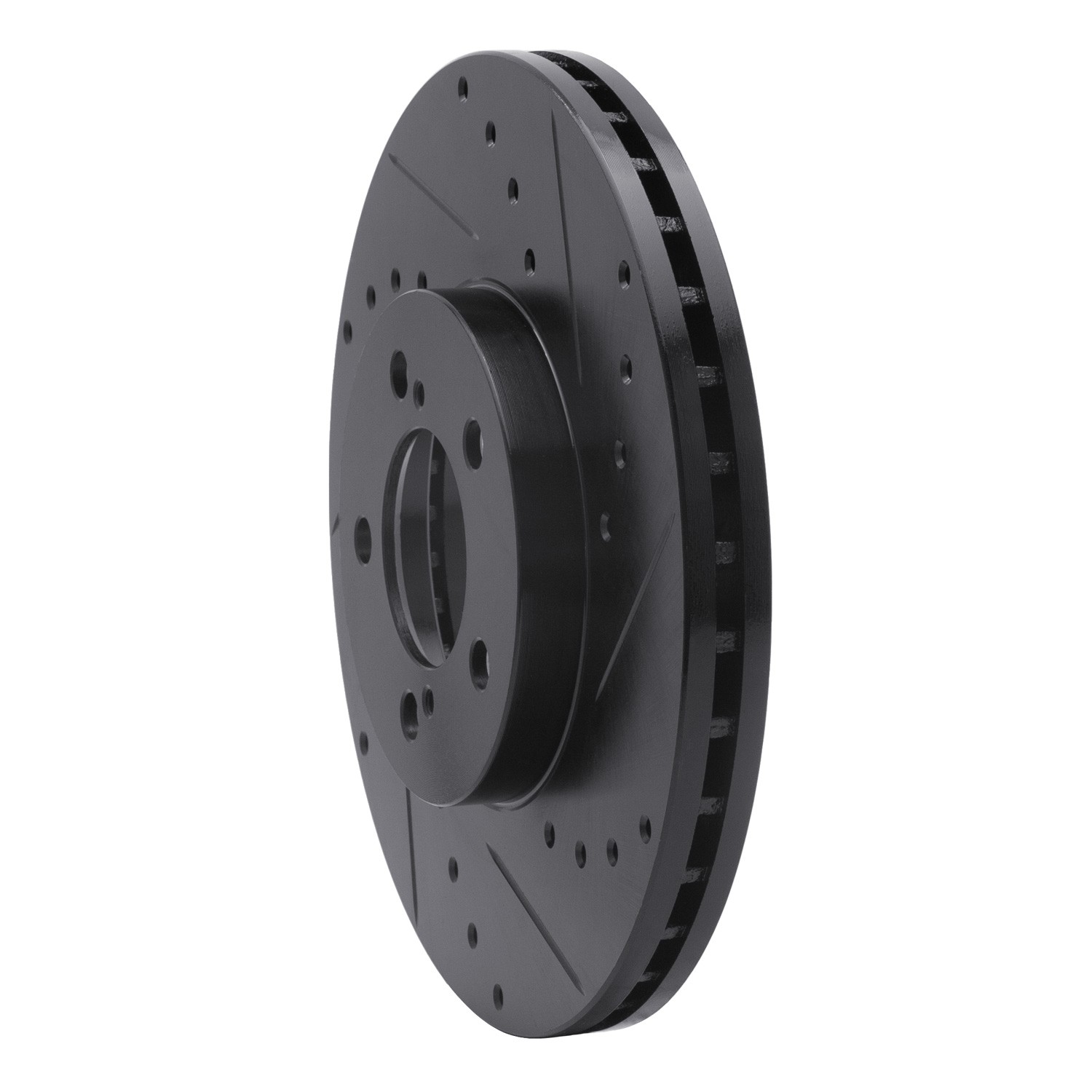 DYN 633-54038R DFC Brake Rotor - Drilled and Slotted - Black