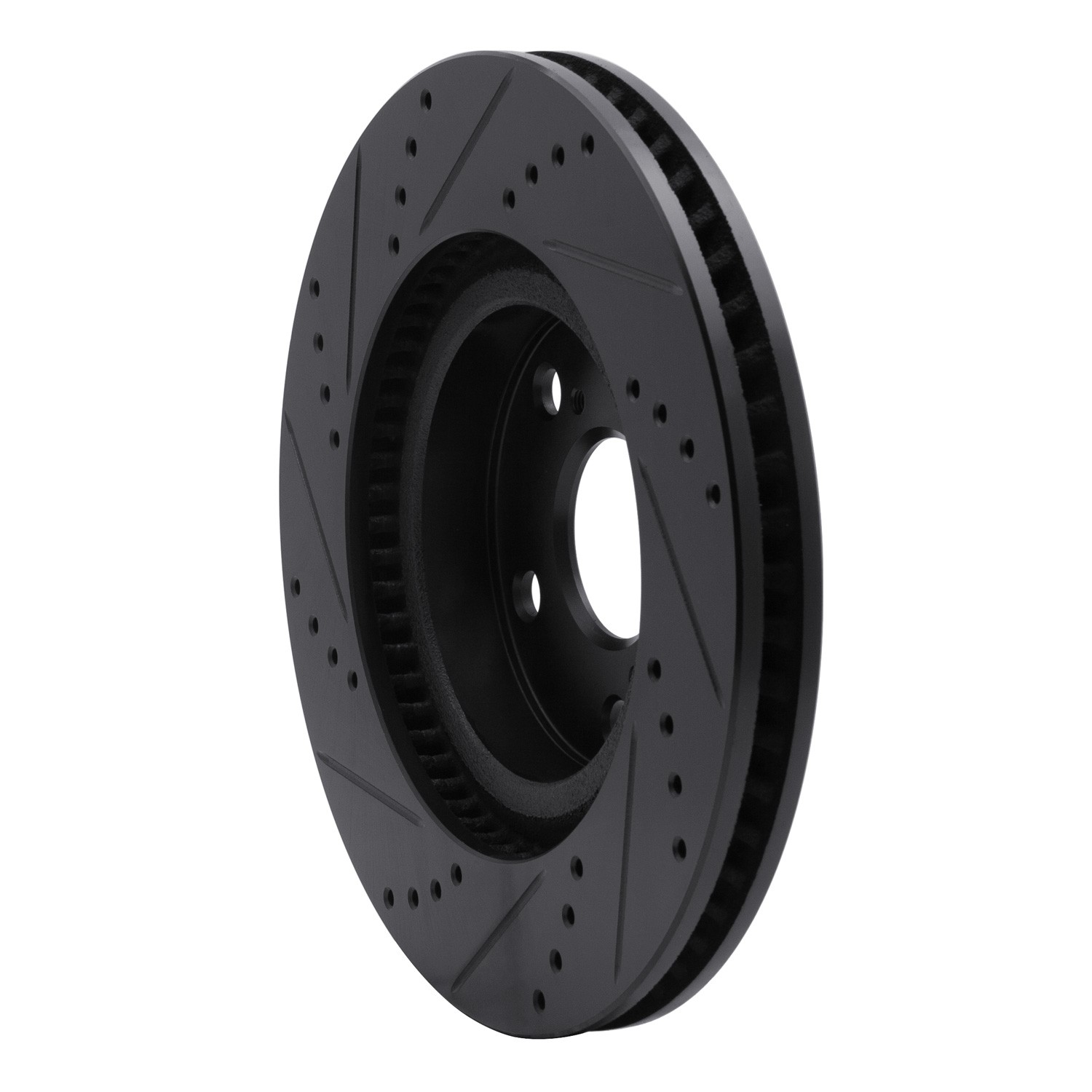 DYN 633-54044R DFC Brake Rotor - Drilled and Slotted - Black - Image 5