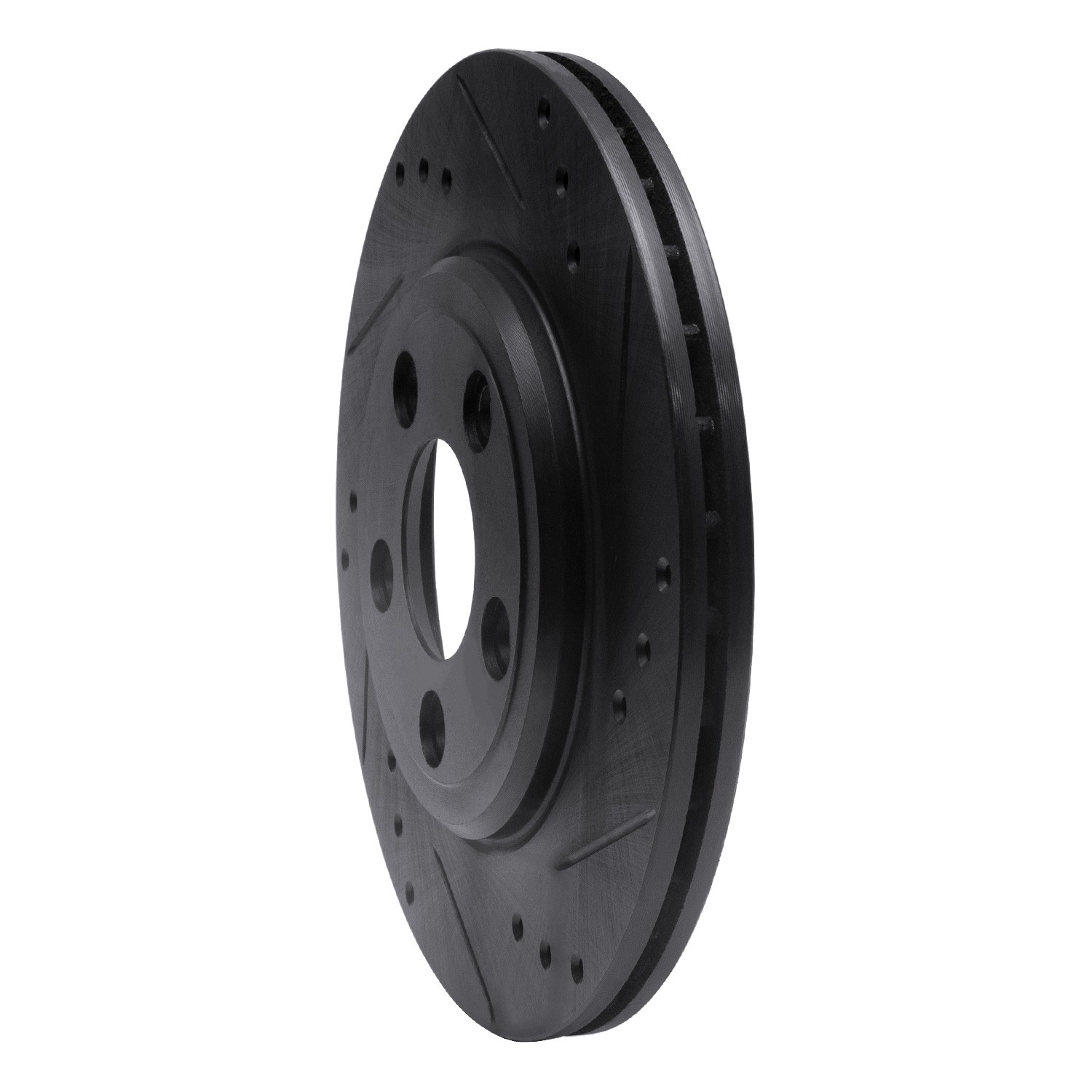 DYN 633-54046R DFC Brake Rotor - Drilled and Slotted - Black