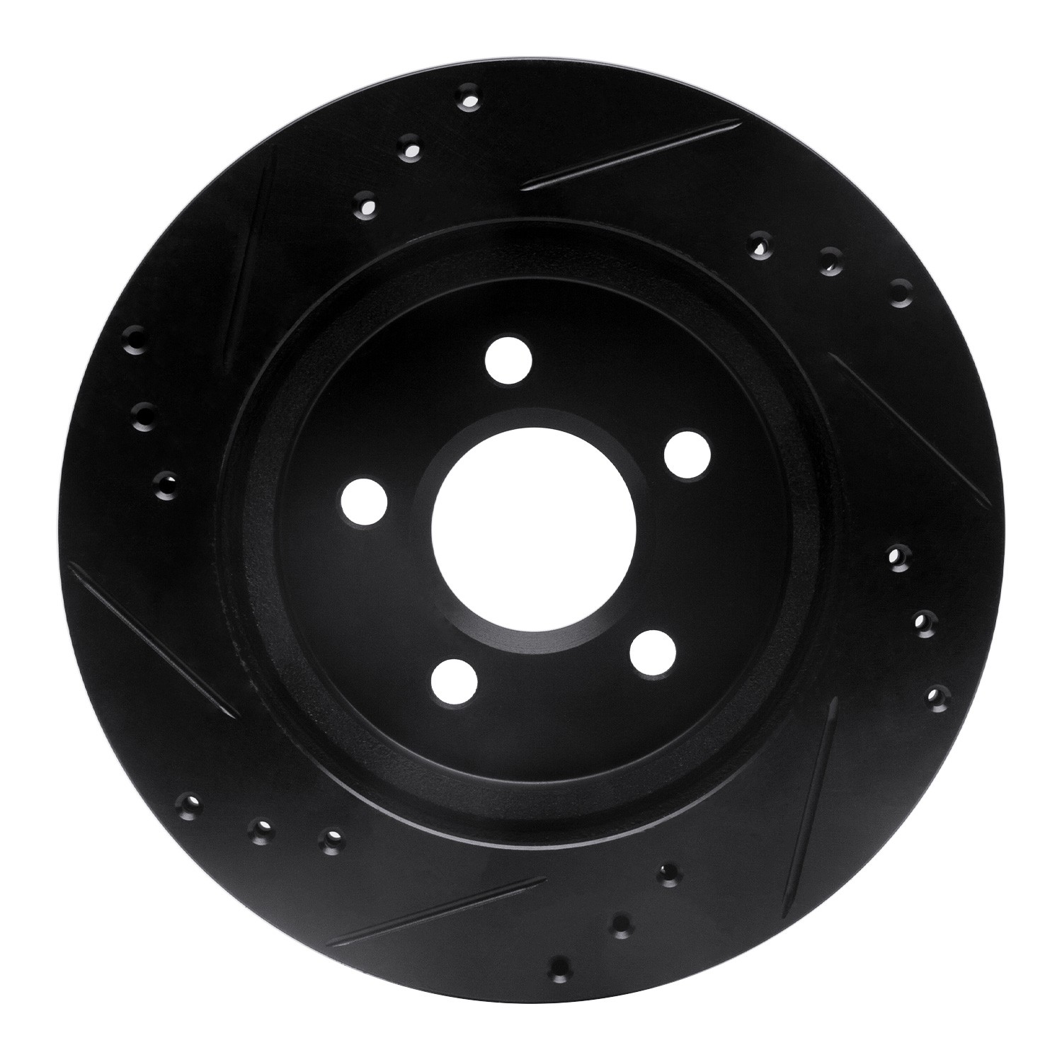 DYN 633-54046R DFC Brake Rotor - Drilled and Slotted - Black - Image 2