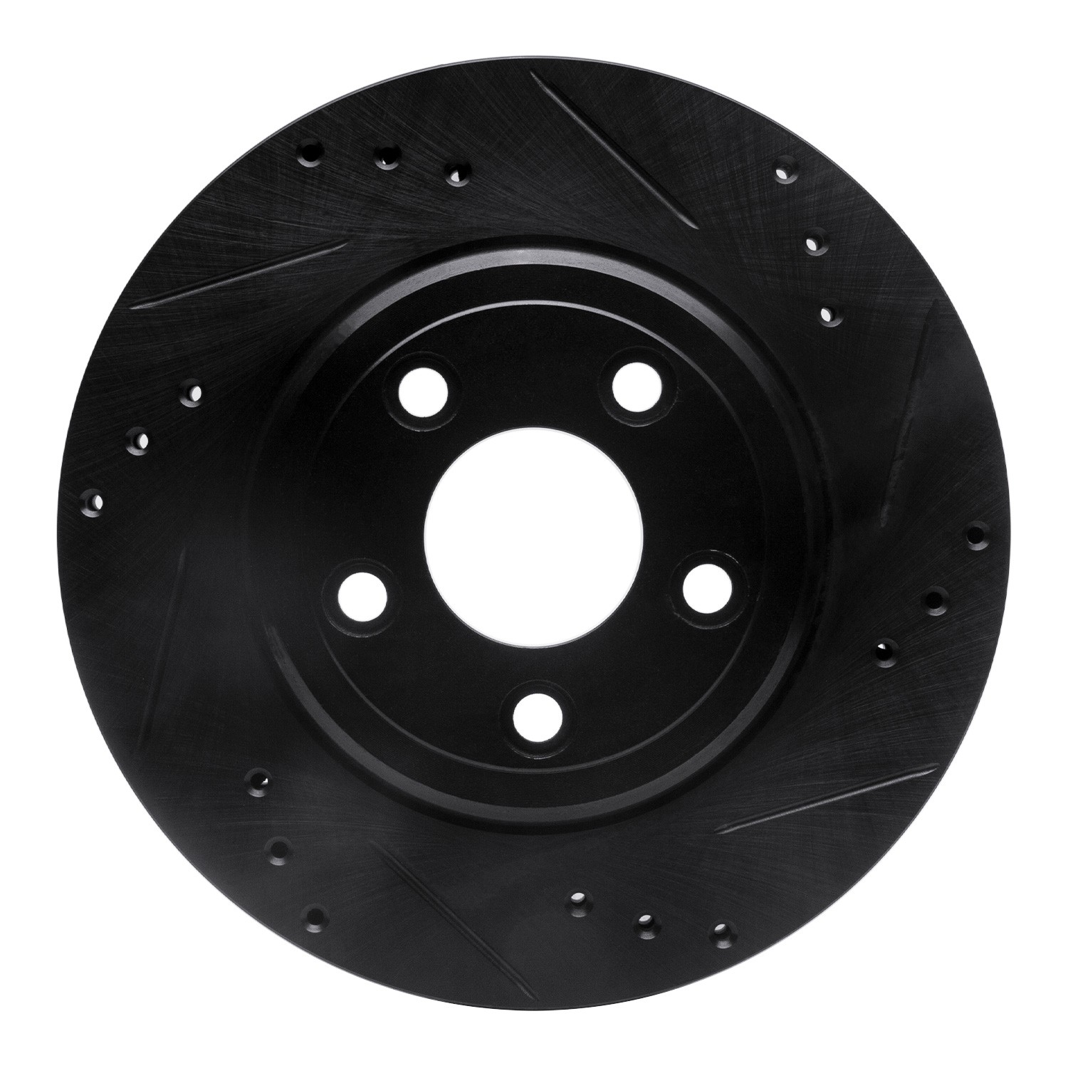 DYN 633-54046R DFC Brake Rotor - Drilled and Slotted - Black - Image 3