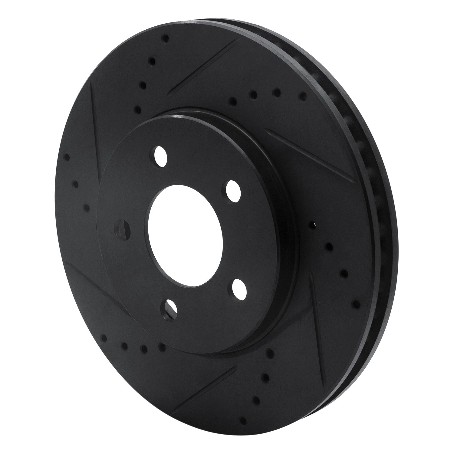 DYN 633-54056L DFC Brake Rotor - Drilled and Slotted - Black