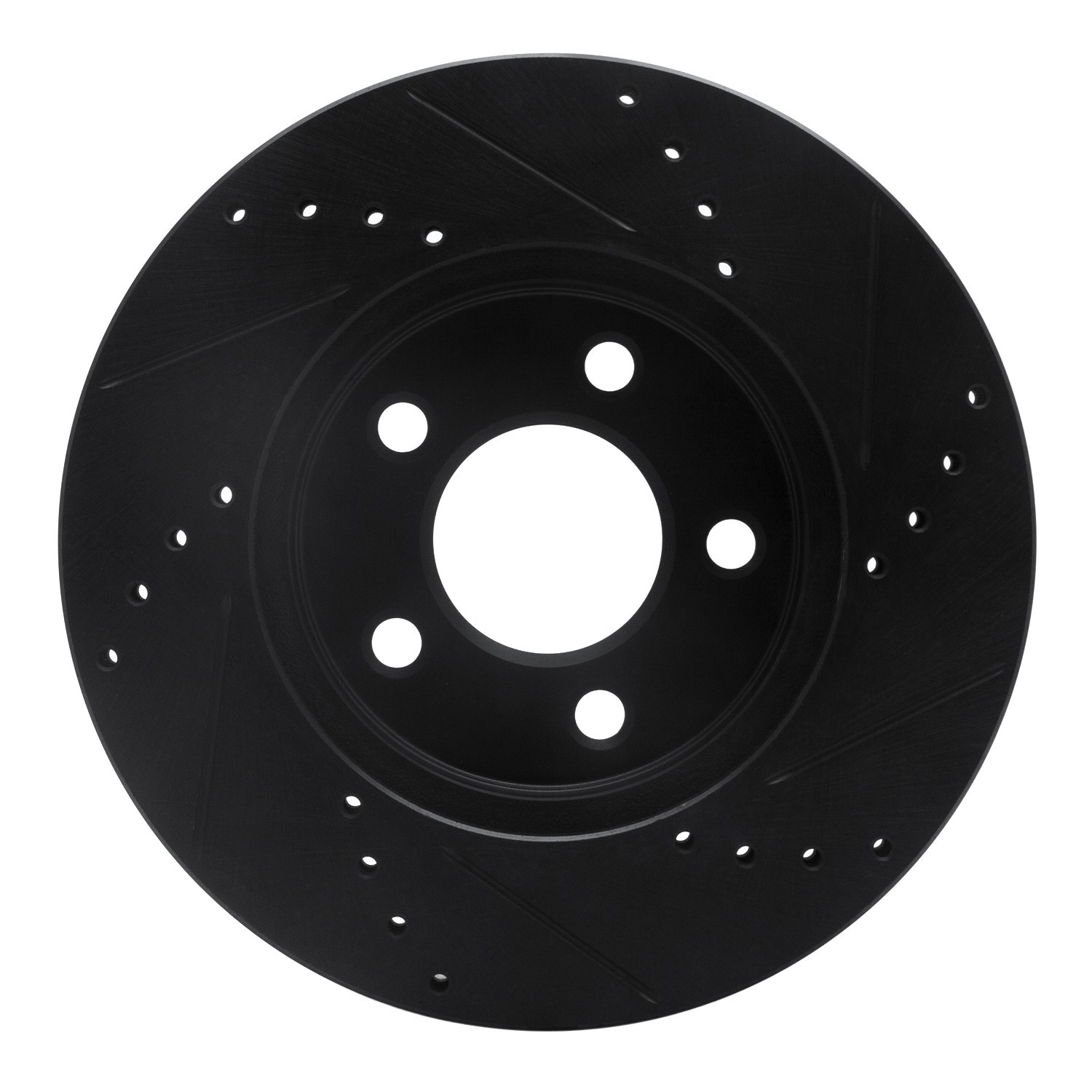 DYN 633-54056L DFC Brake Rotor - Drilled and Slotted - Black - Image 2